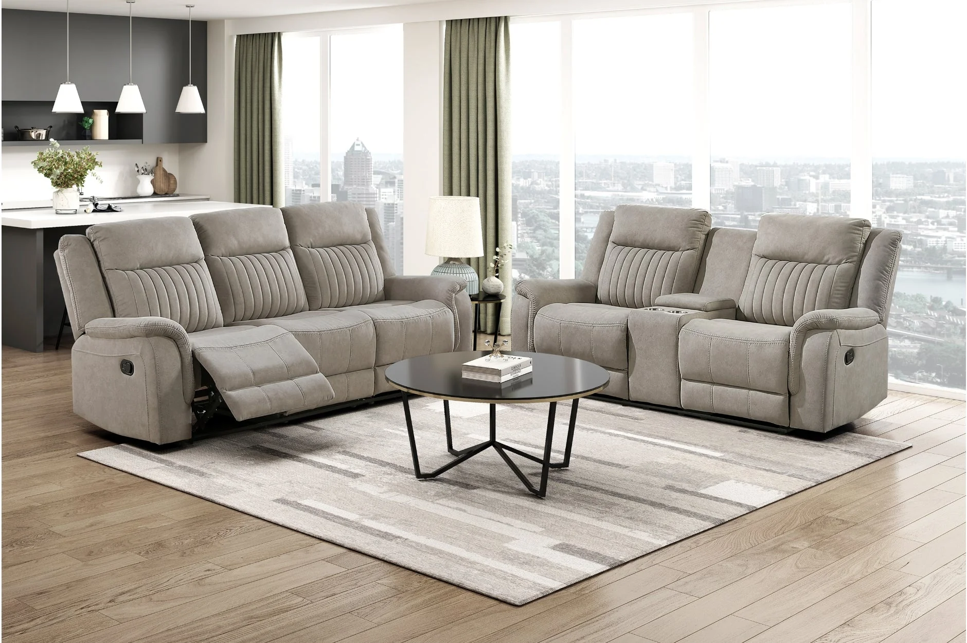 Dean Dove Double Reclining Living Room Set - Image 2