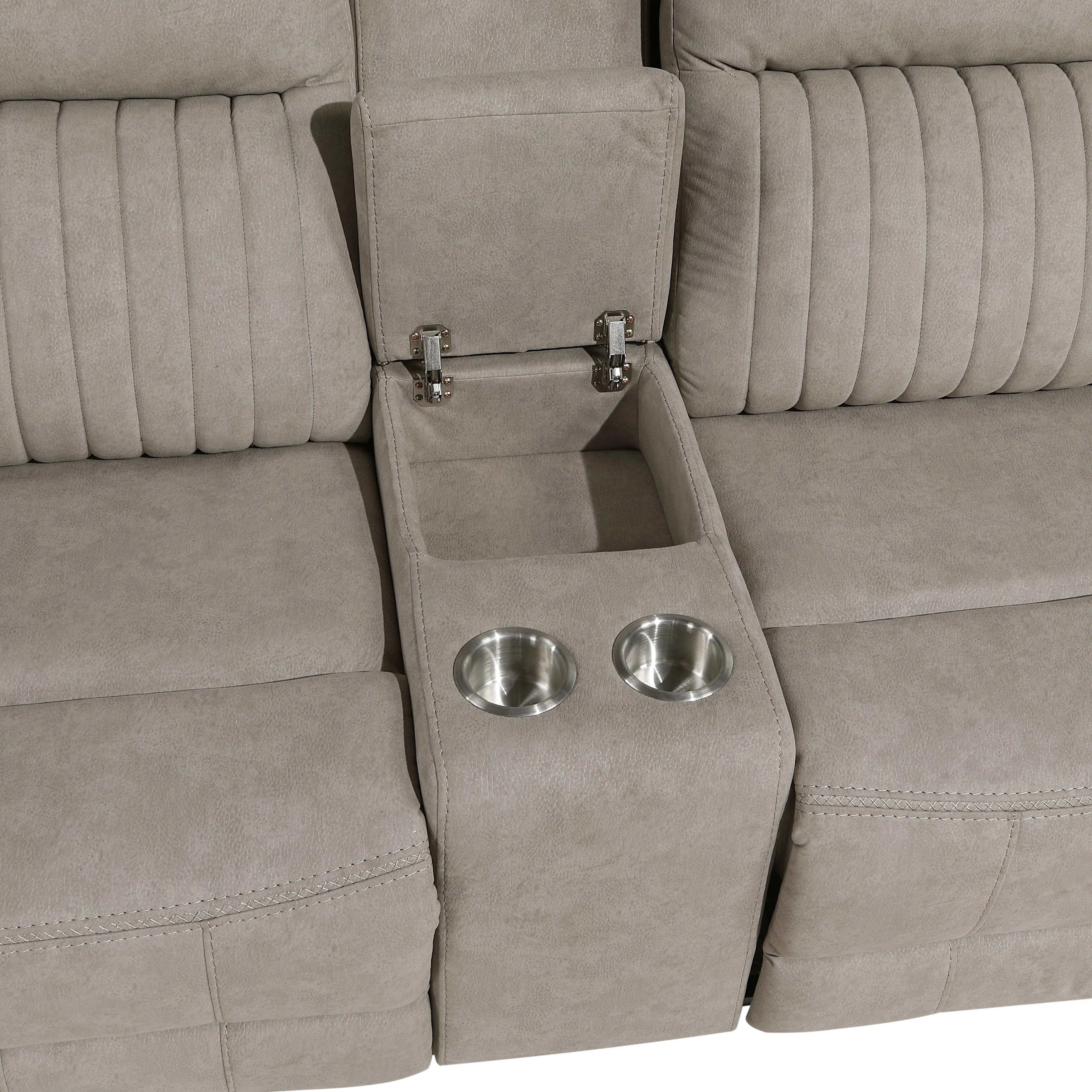 Dean Dove Double Reclining Loveseat with Center Console - Image 6