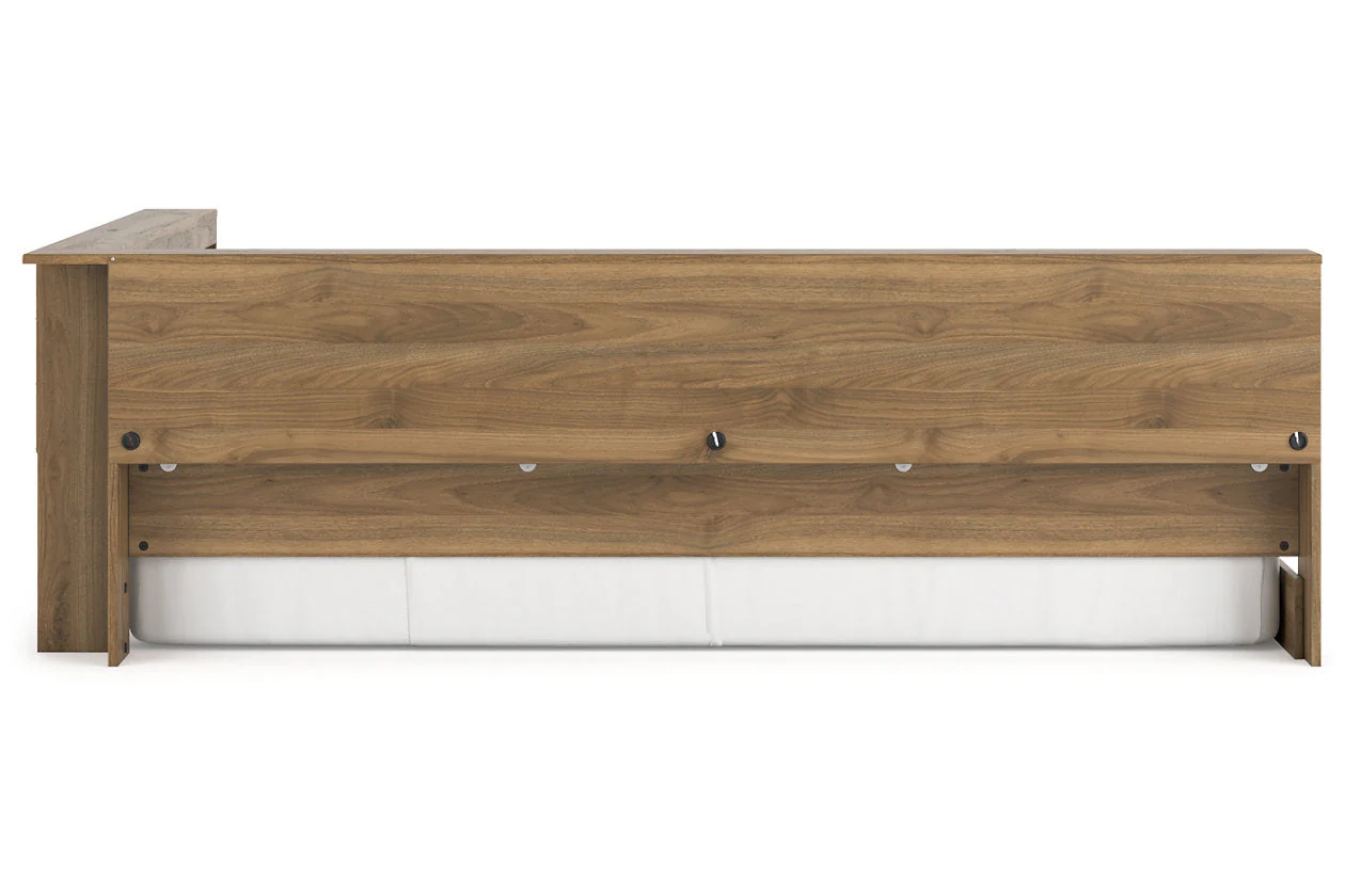Deanlow Honey Full Bookcase Corner Storage Bed - Image 8