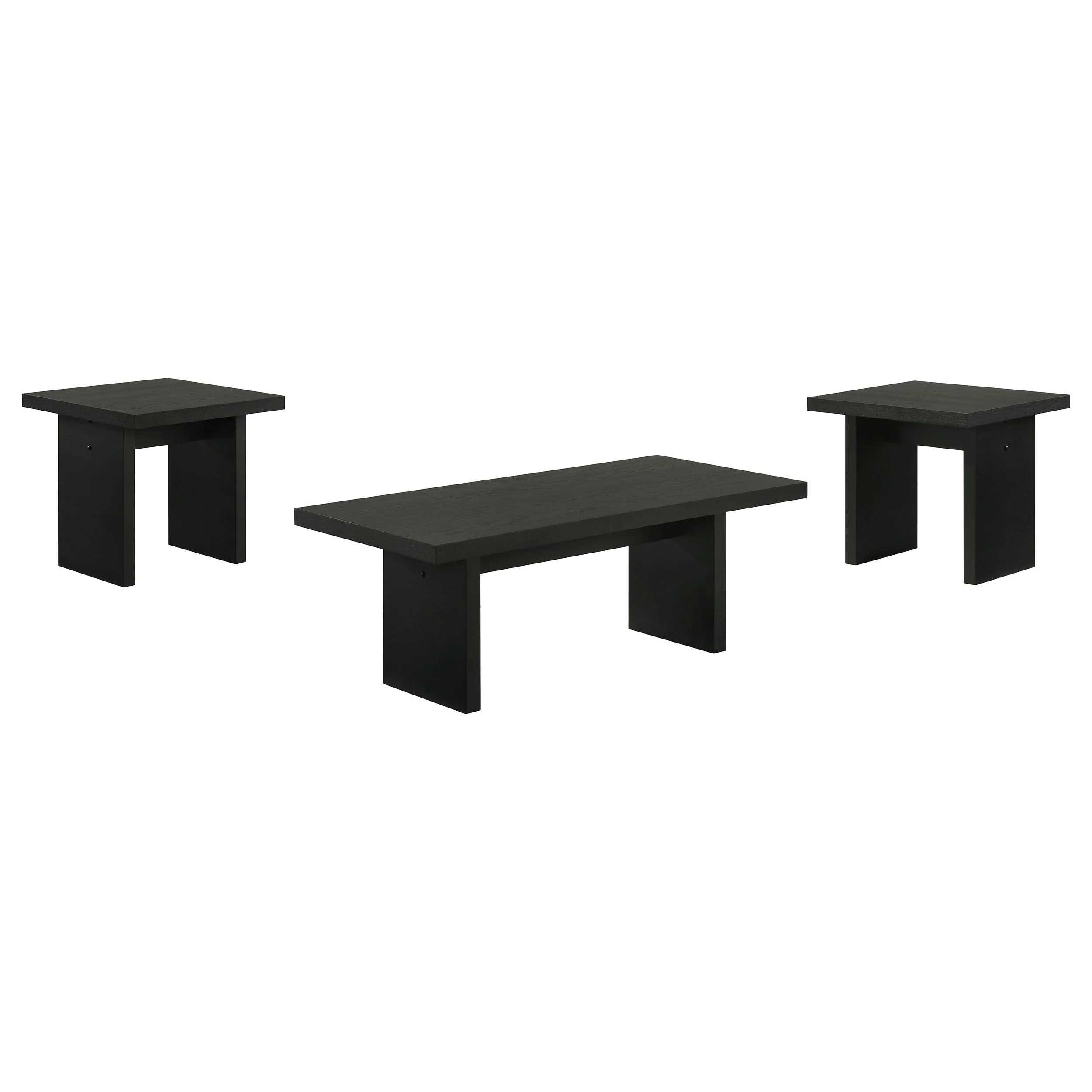 Decker Black 3-Piece Coffee and End Table Set - Image 2