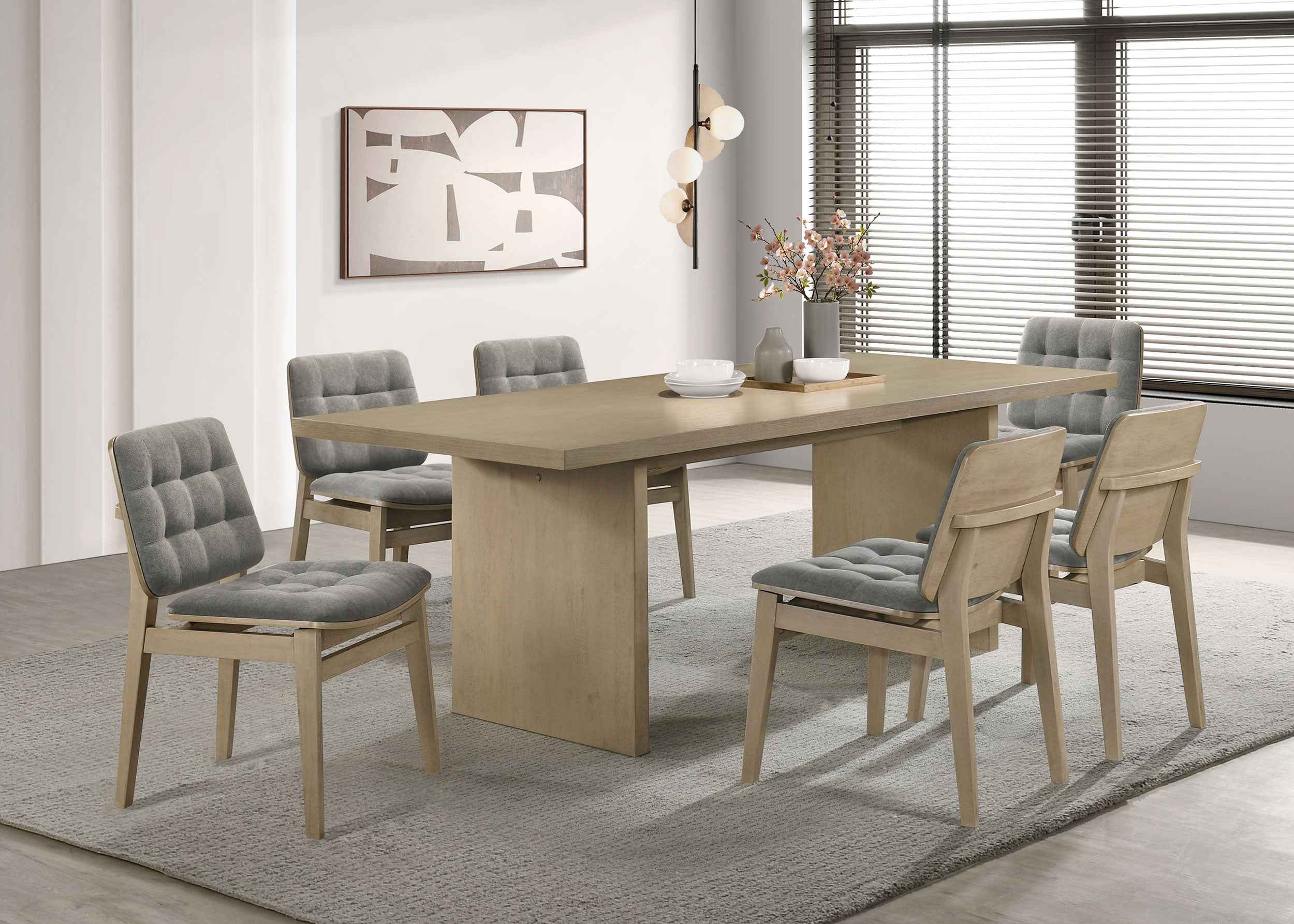 Decker Natural Oak 82-inch Rectangular Wood Dining Table - Image 15