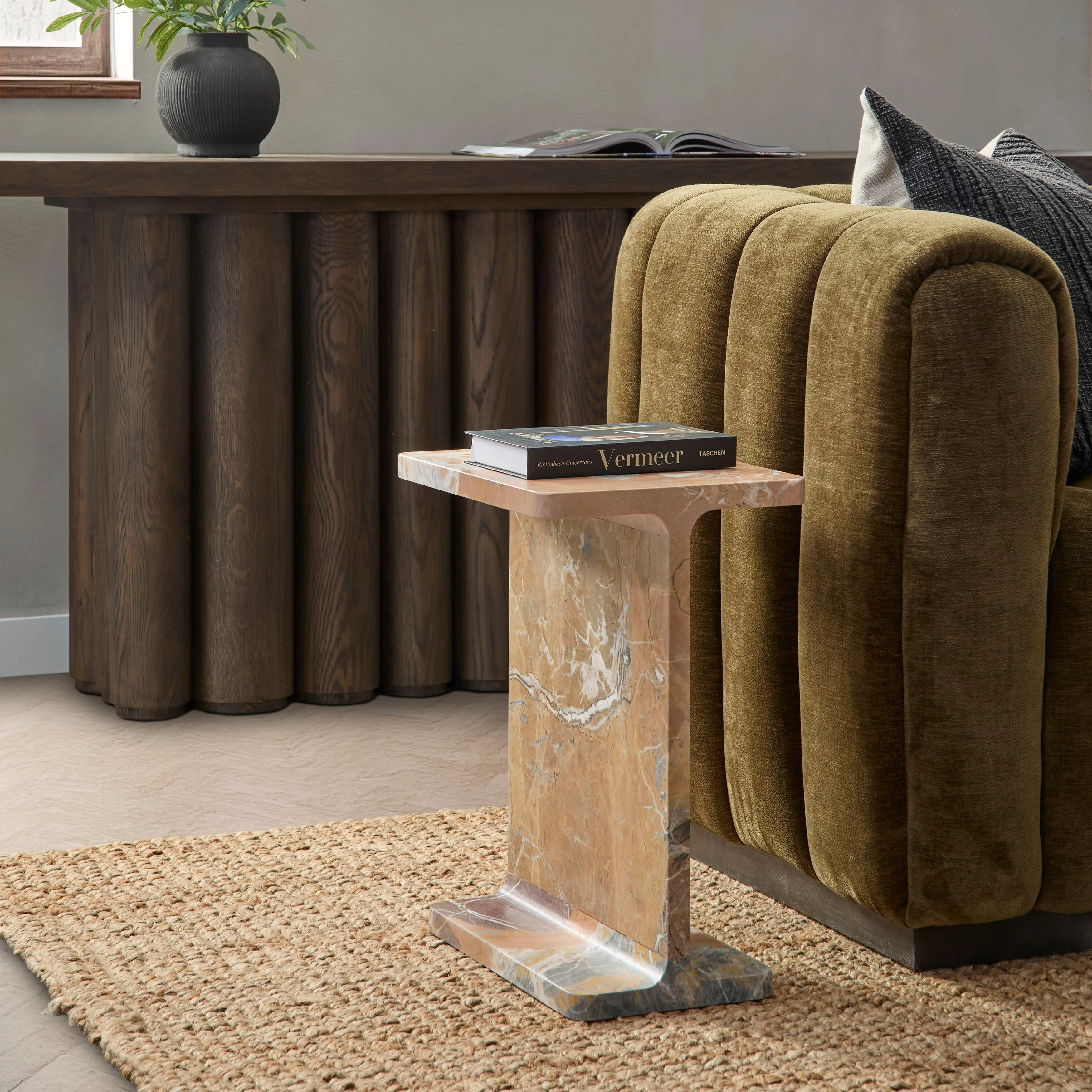 Delaney Accent Table - Rusty Brown - Image 6