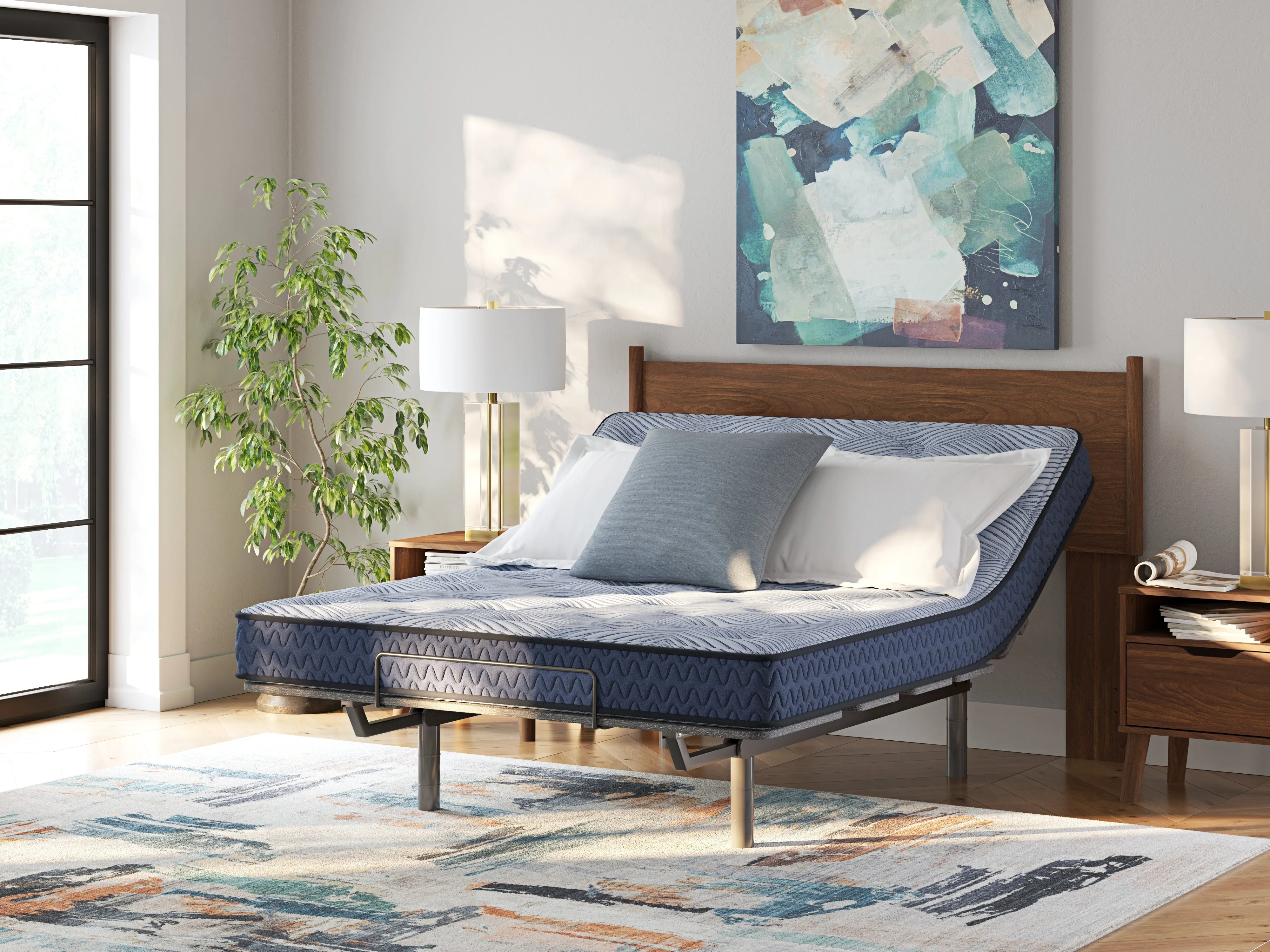 Dellyn Bonnell Light Blue Full Mattress