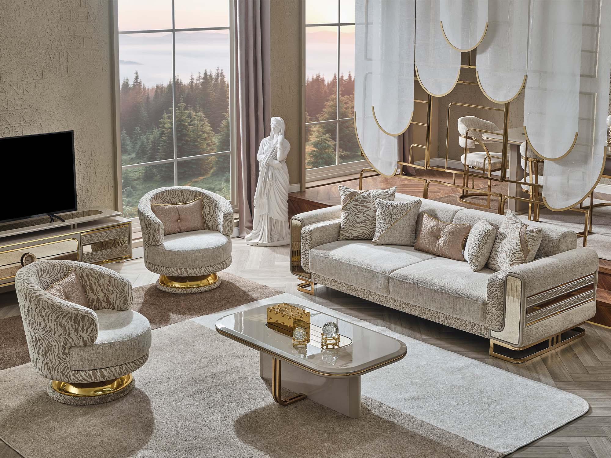 Delux Cream Chair - Image 7