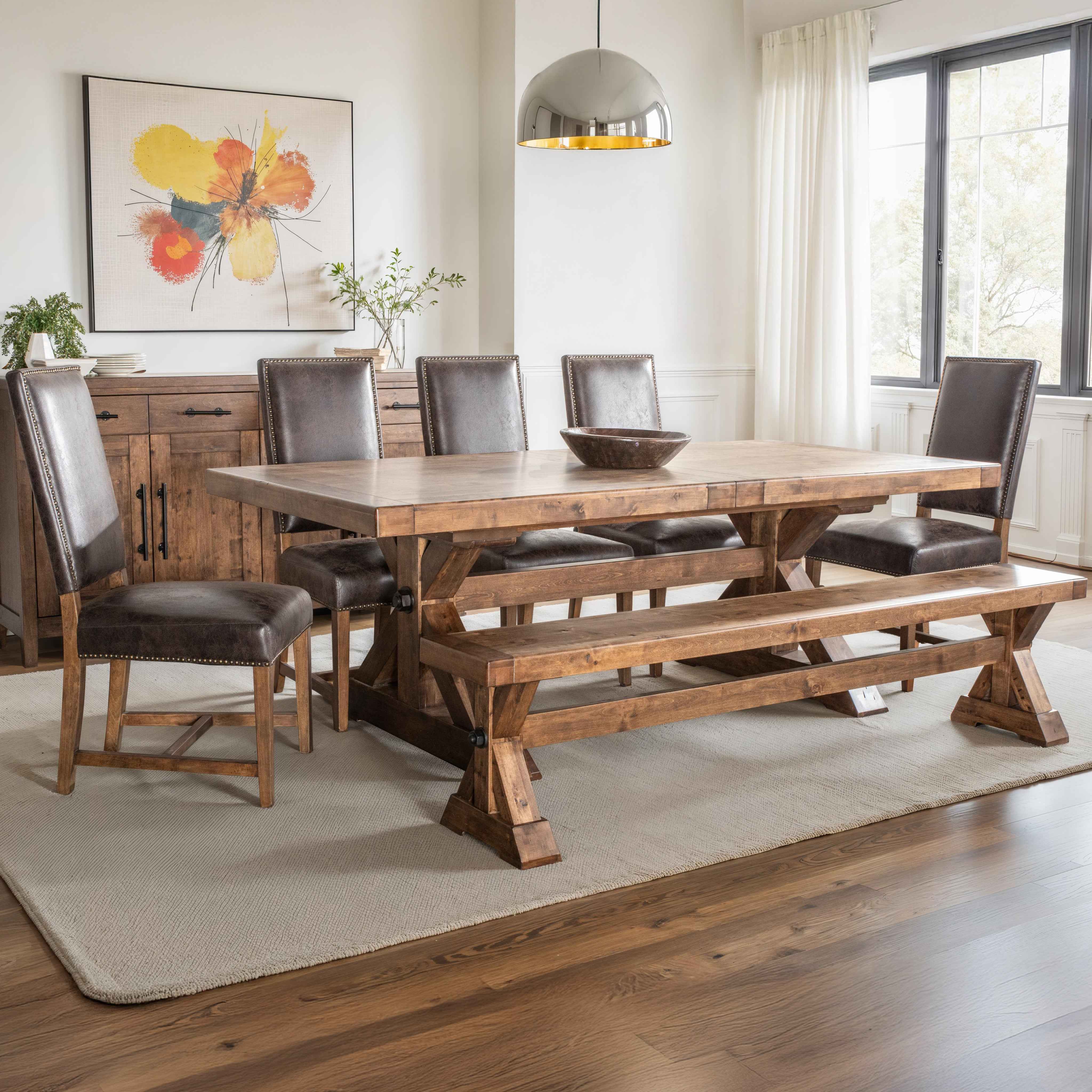 Grassroots Aspen 88-110" Extension Table in Earth - Image 12