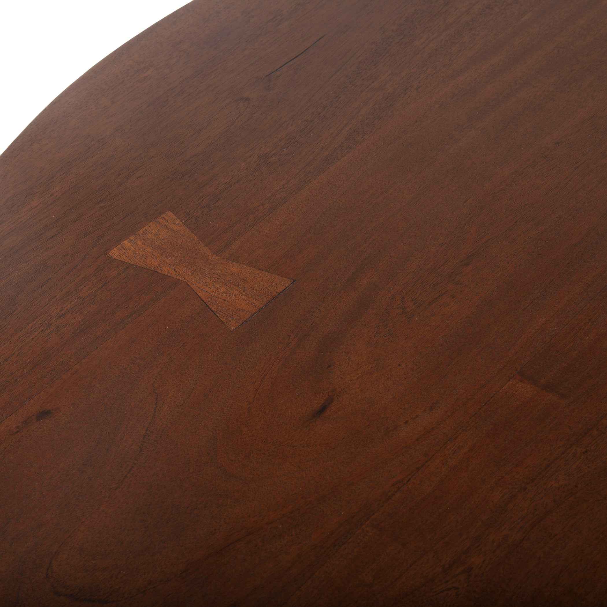 Mozambique 48" Round Dining Table in Walnut and Antique Zinc - Image 3