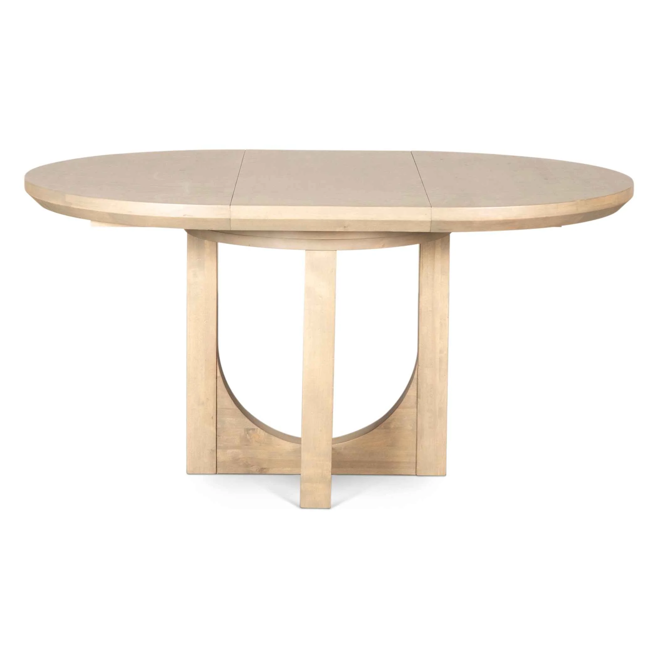 Grassroots Mission 42-60" Round Extension Dining Table in Gray Birch - Image 13