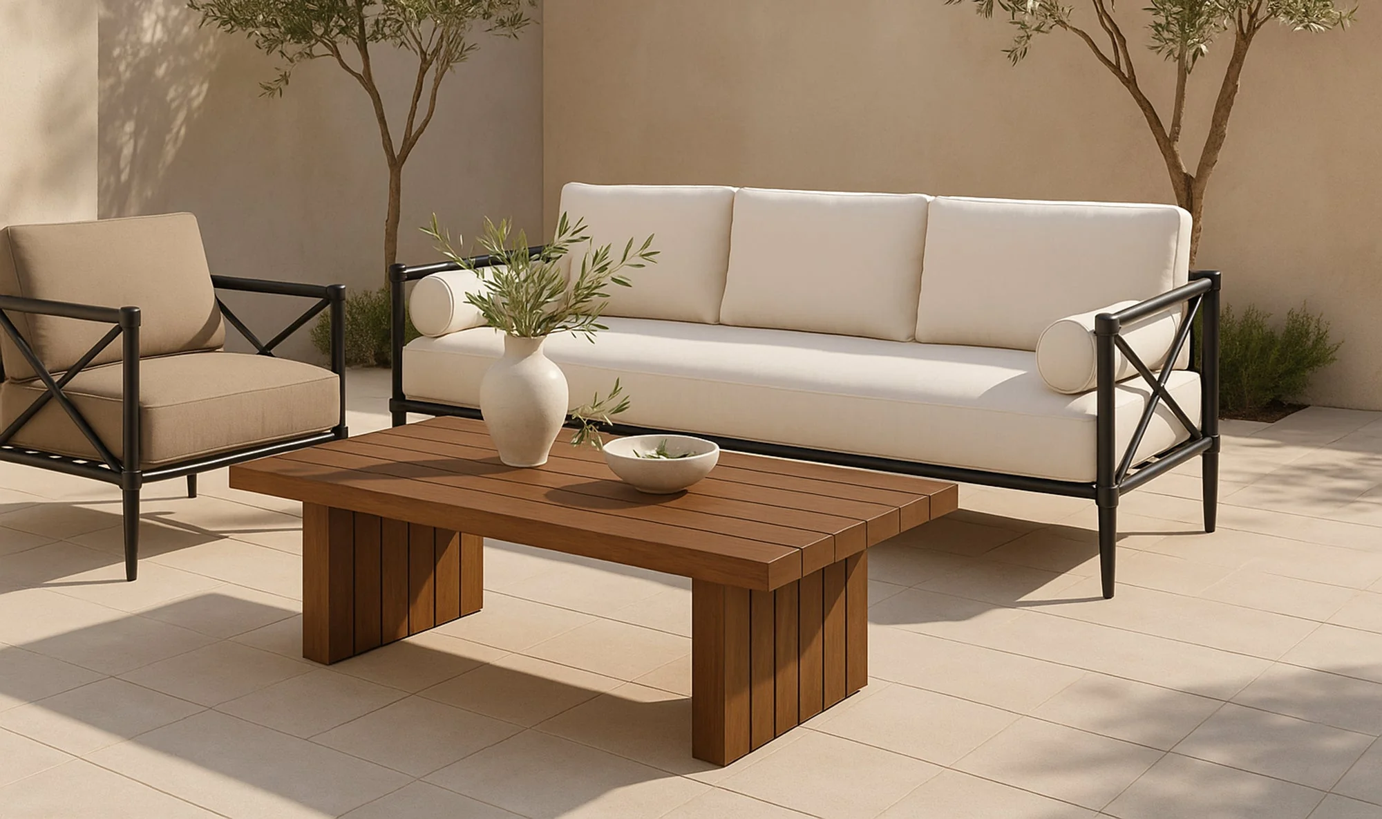 Denby Outdoor Coffee Table Brown - Image 5