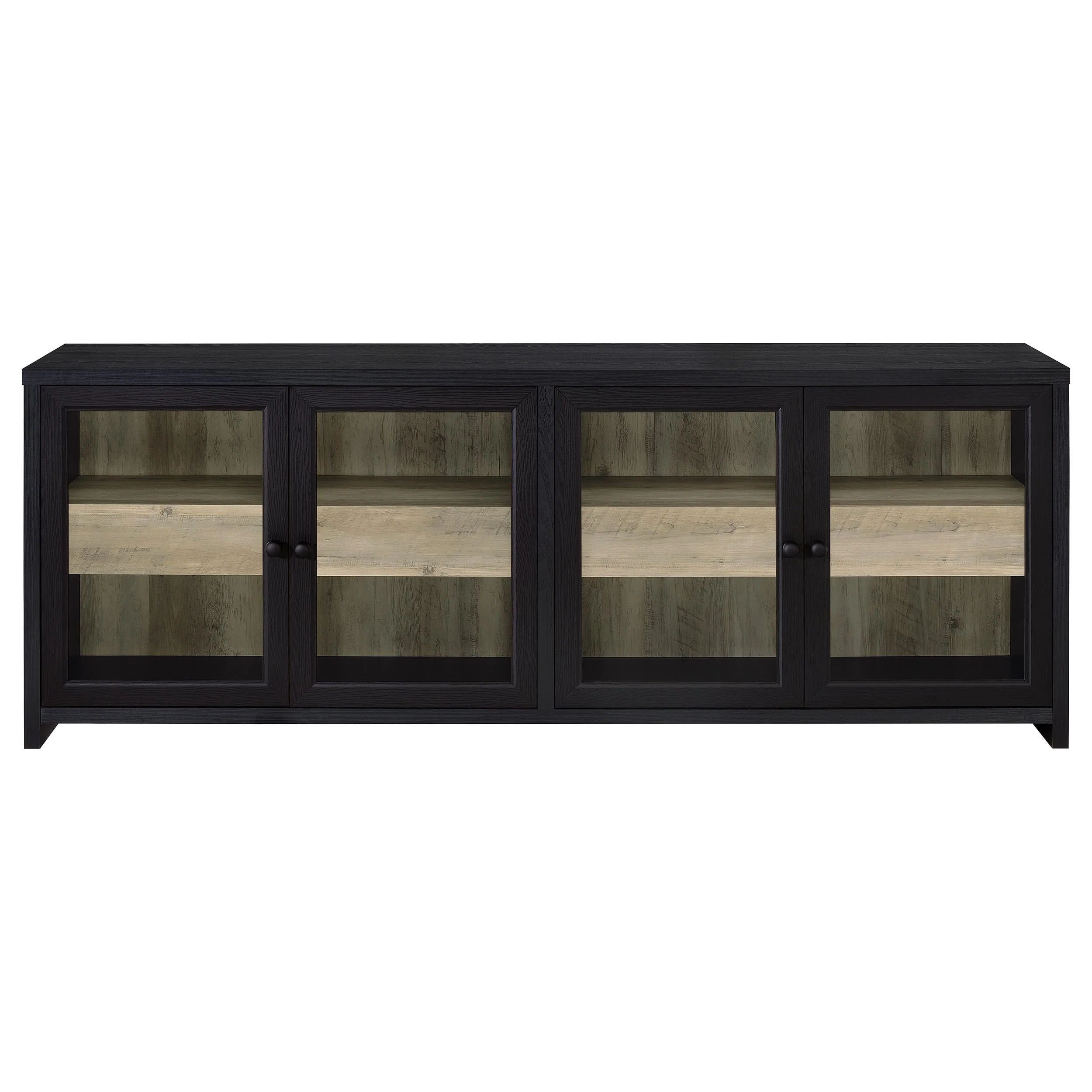 Denison Black 3-Piece Entertainment Center 79-inch TV Stand - Image 5