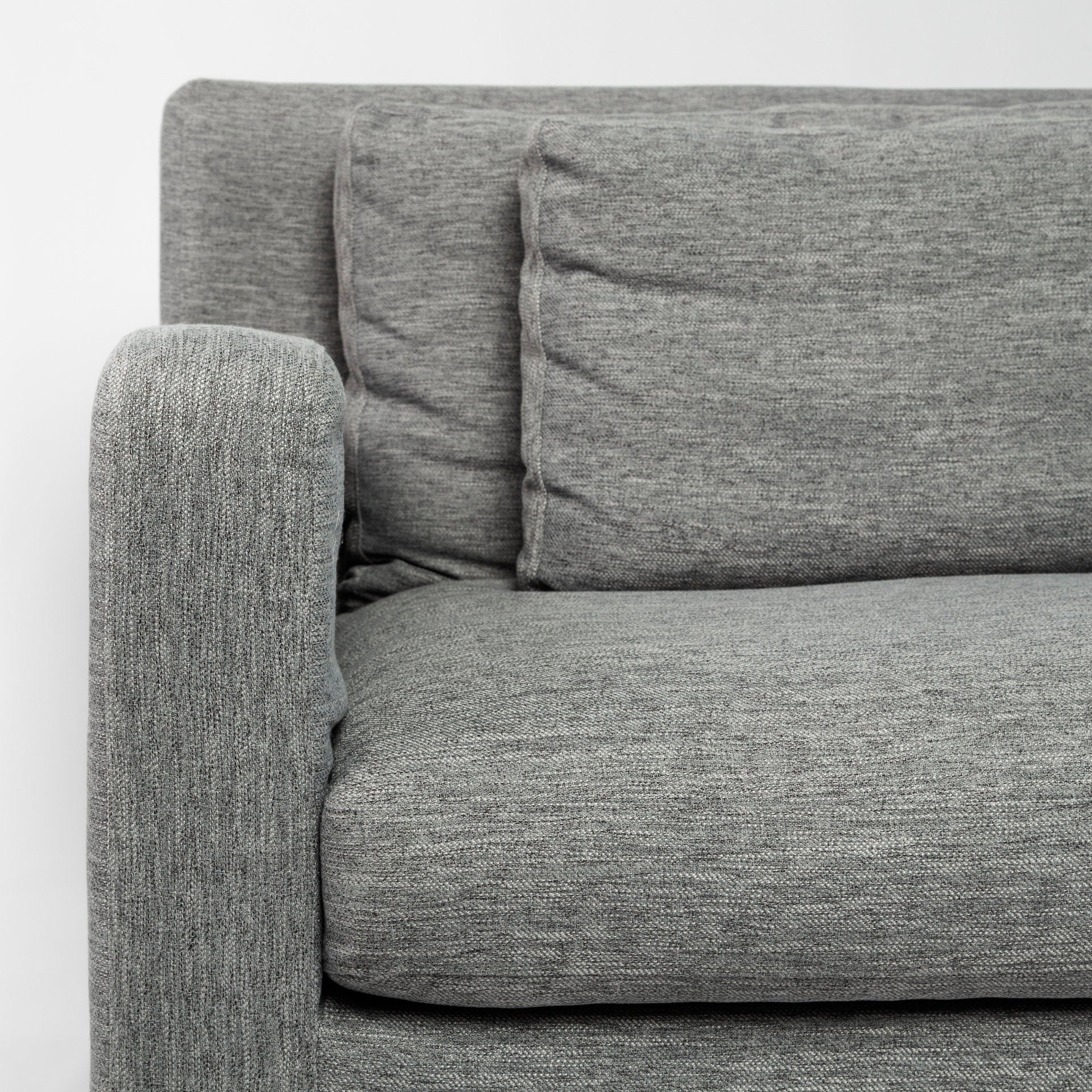 Denly II 92 Inch Slipcover Three Seater Sofa In Casterock Gray - Image 6
