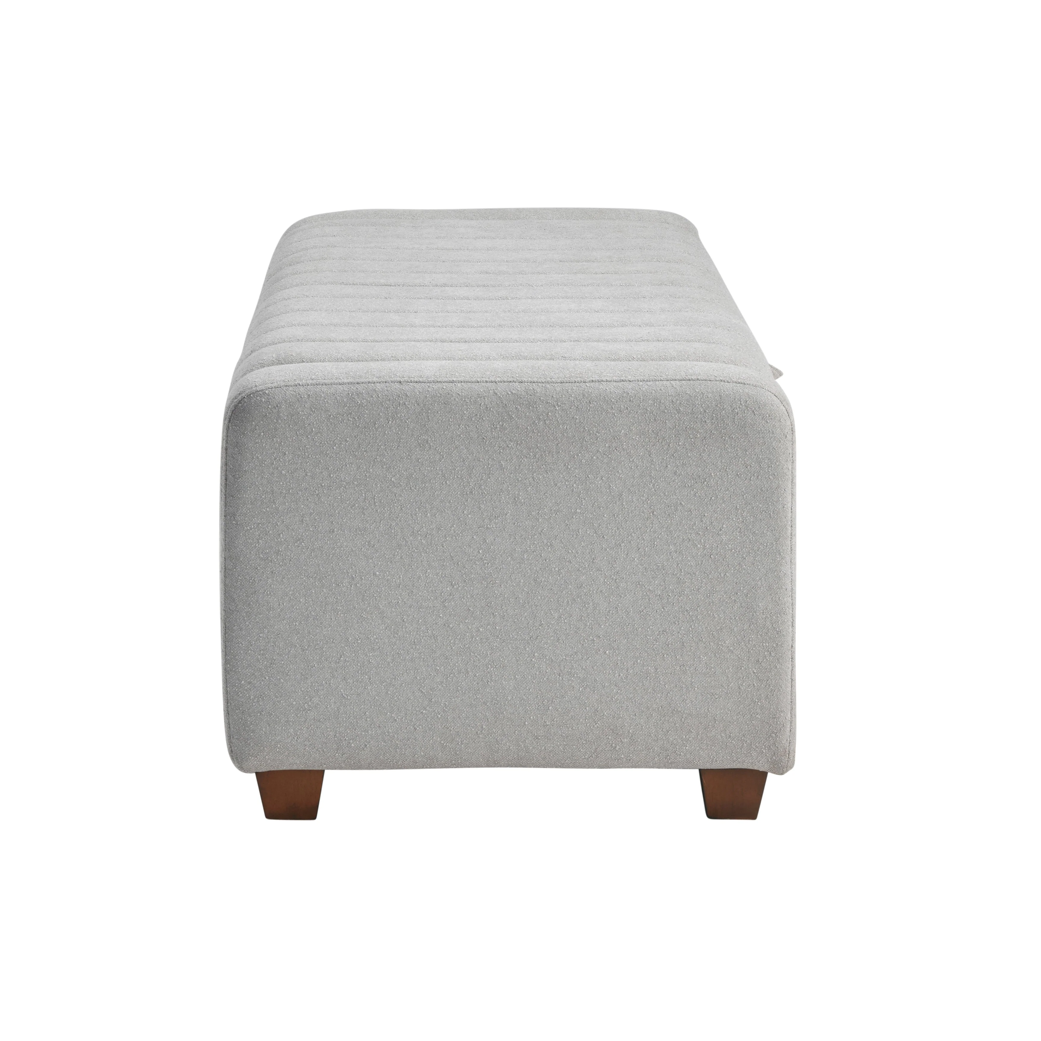 Derby Light Gray Storage Bench - Image 3