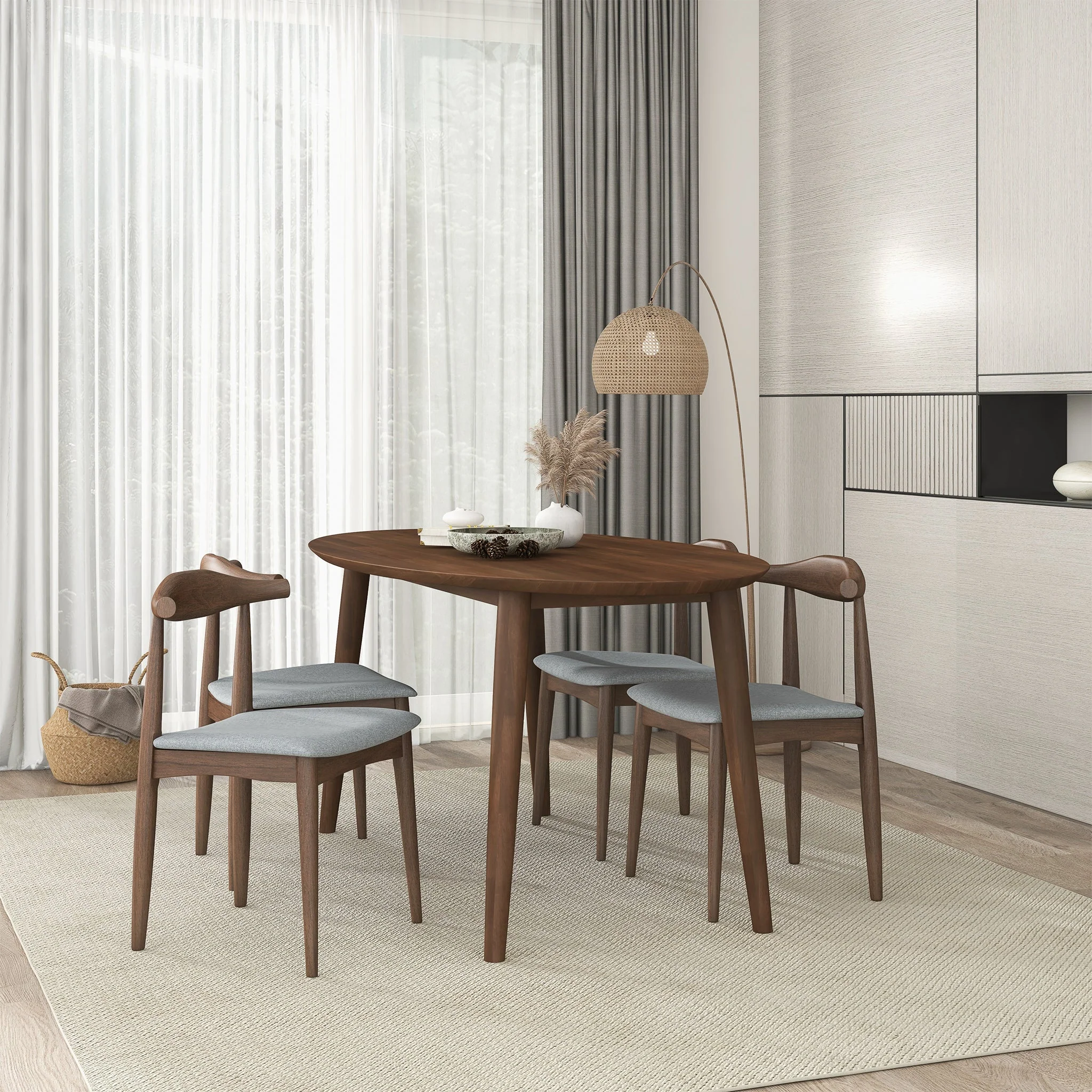 Destiny Grey Fabric Dining Chair (Set Of 2) - Image 2