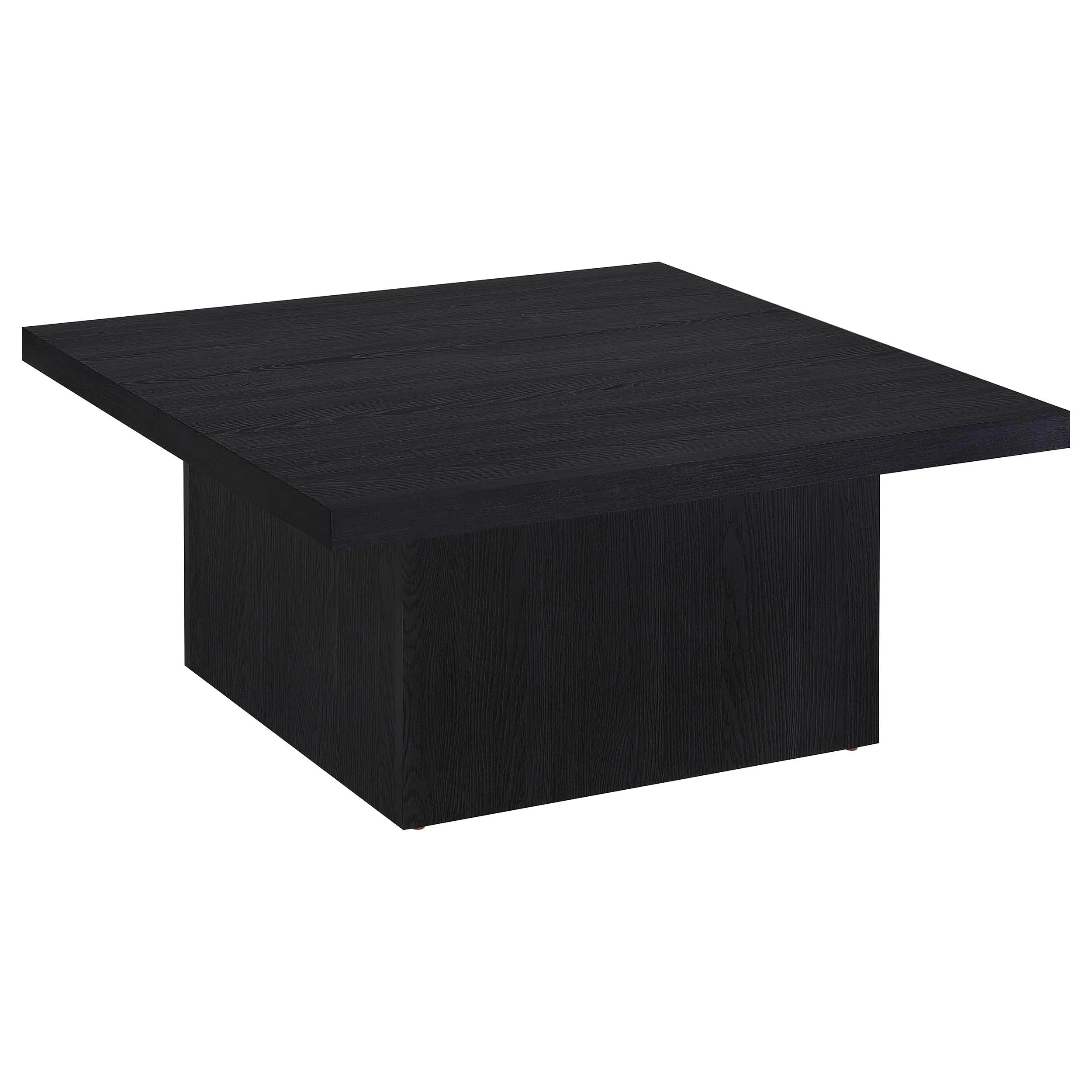 Devar Black 3-Piece Square Cocktail Coffee End Table Set - Image 8