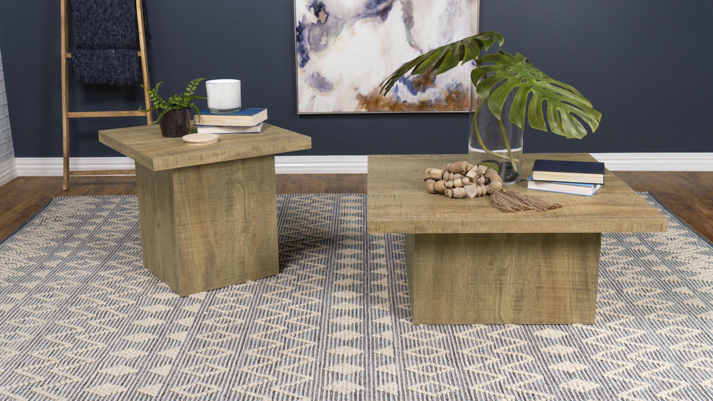 Devar Mango 2-Piece Square Coffee and End Table Set
