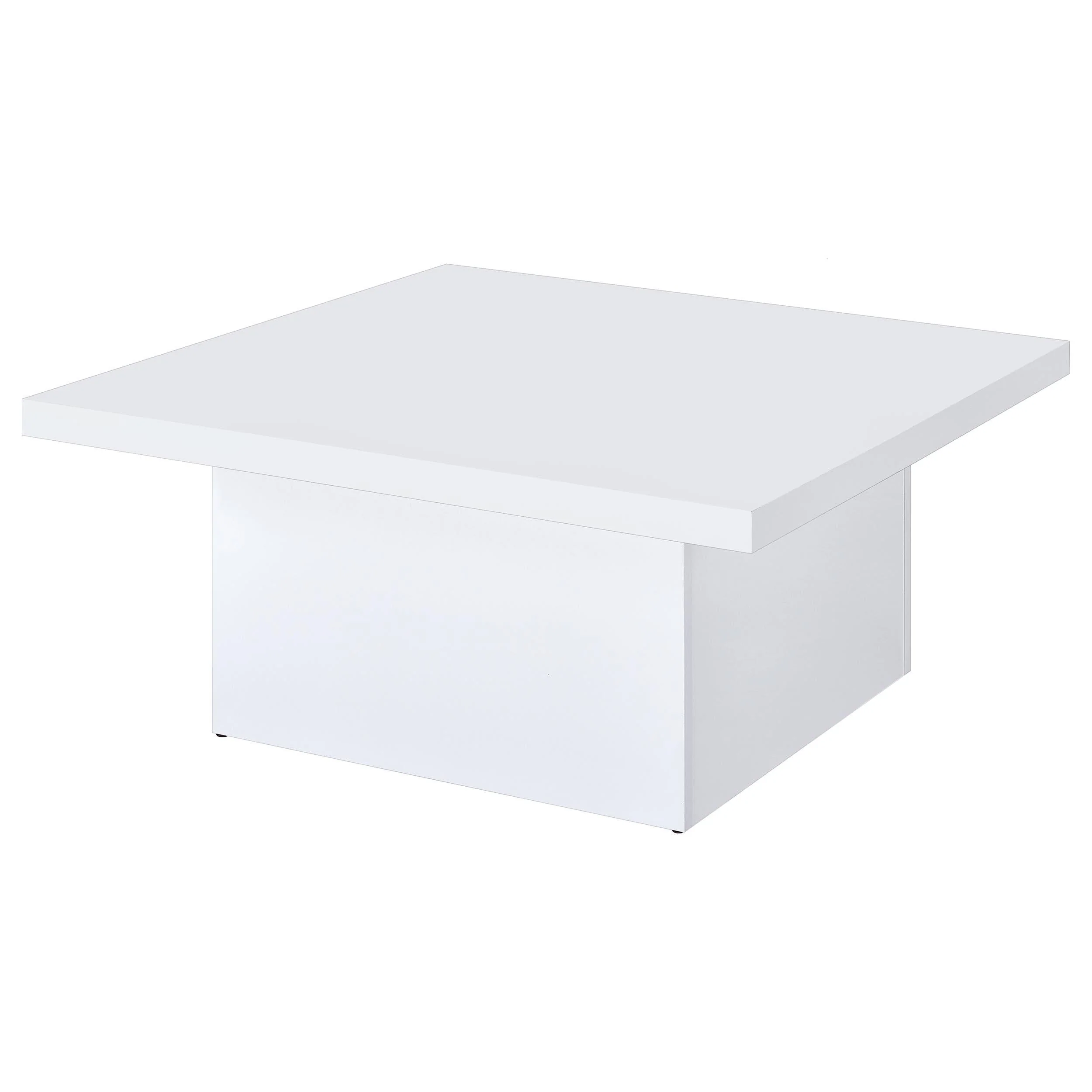 Devar White High Gloss 2-Piece Square Coffee End Table Set - Image 10