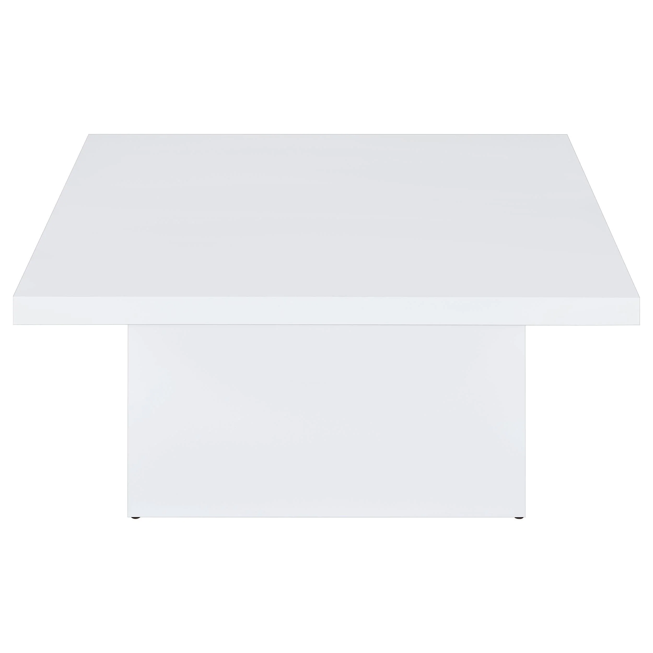 Devar White High Gloss Square Engineered Wood Coffee Table - Image 3