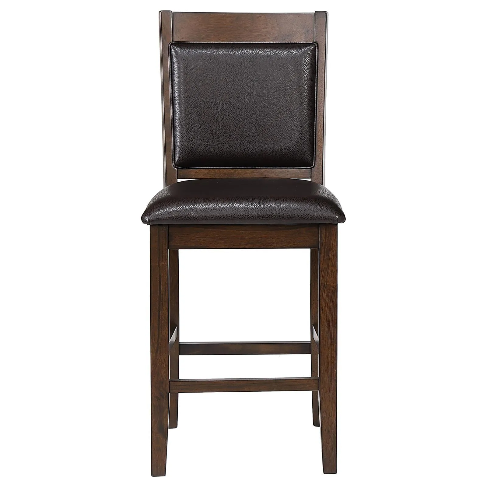 Dewey Brown/Walnut Upholstered Counter Height Chairs with Footrest, Set of 2 - Image 2