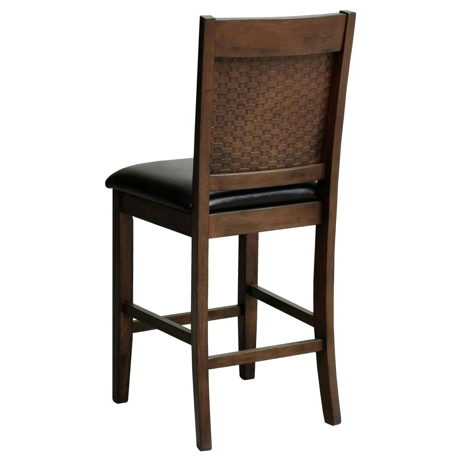Dewey Brown/Walnut Upholstered Counter Height Chairs with Footrest, Set of 2 - Image 5