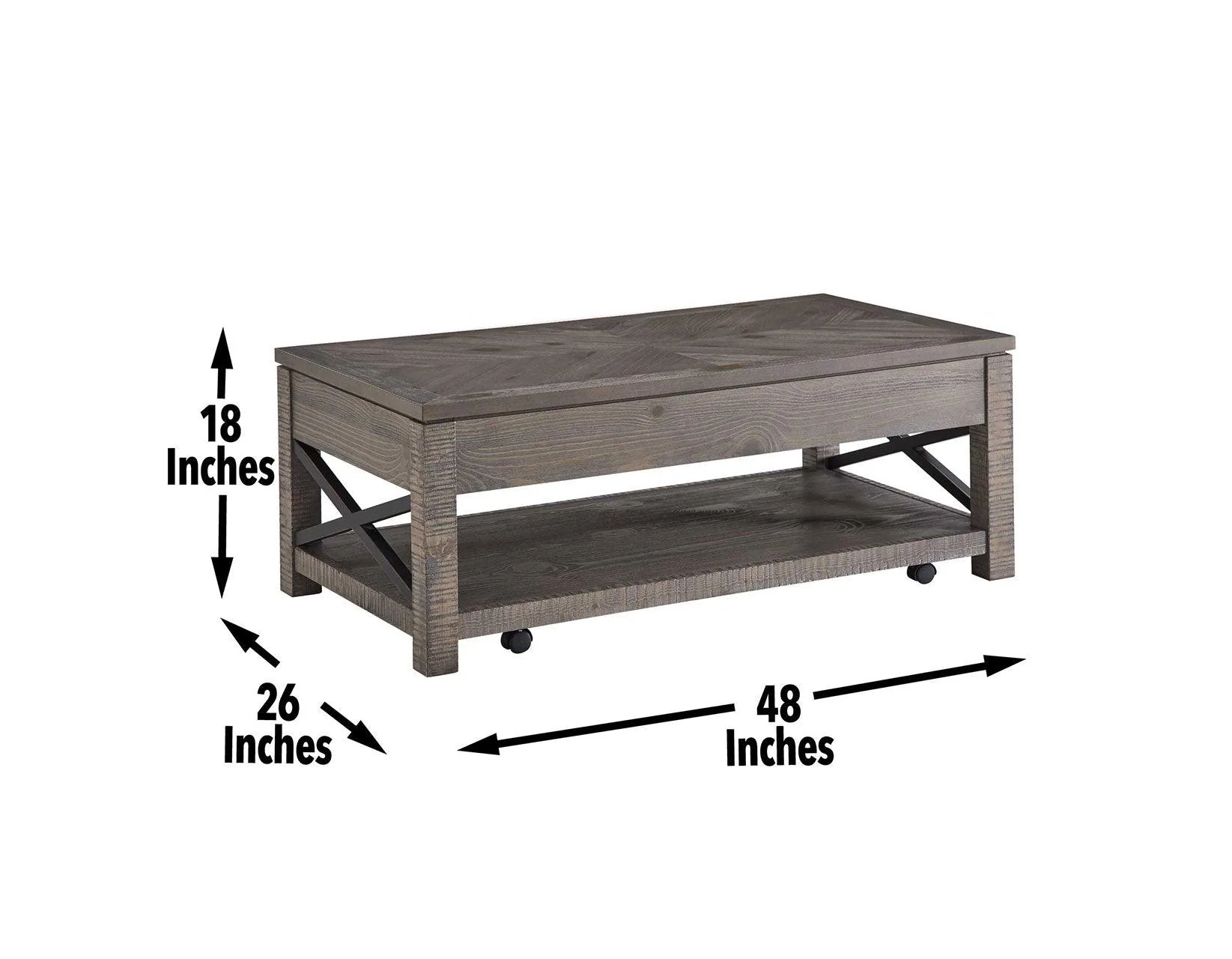 Dexter 3-Piece Lift-Top Set (Lift-Top Cocktail & 2 End Tables) - Image 3