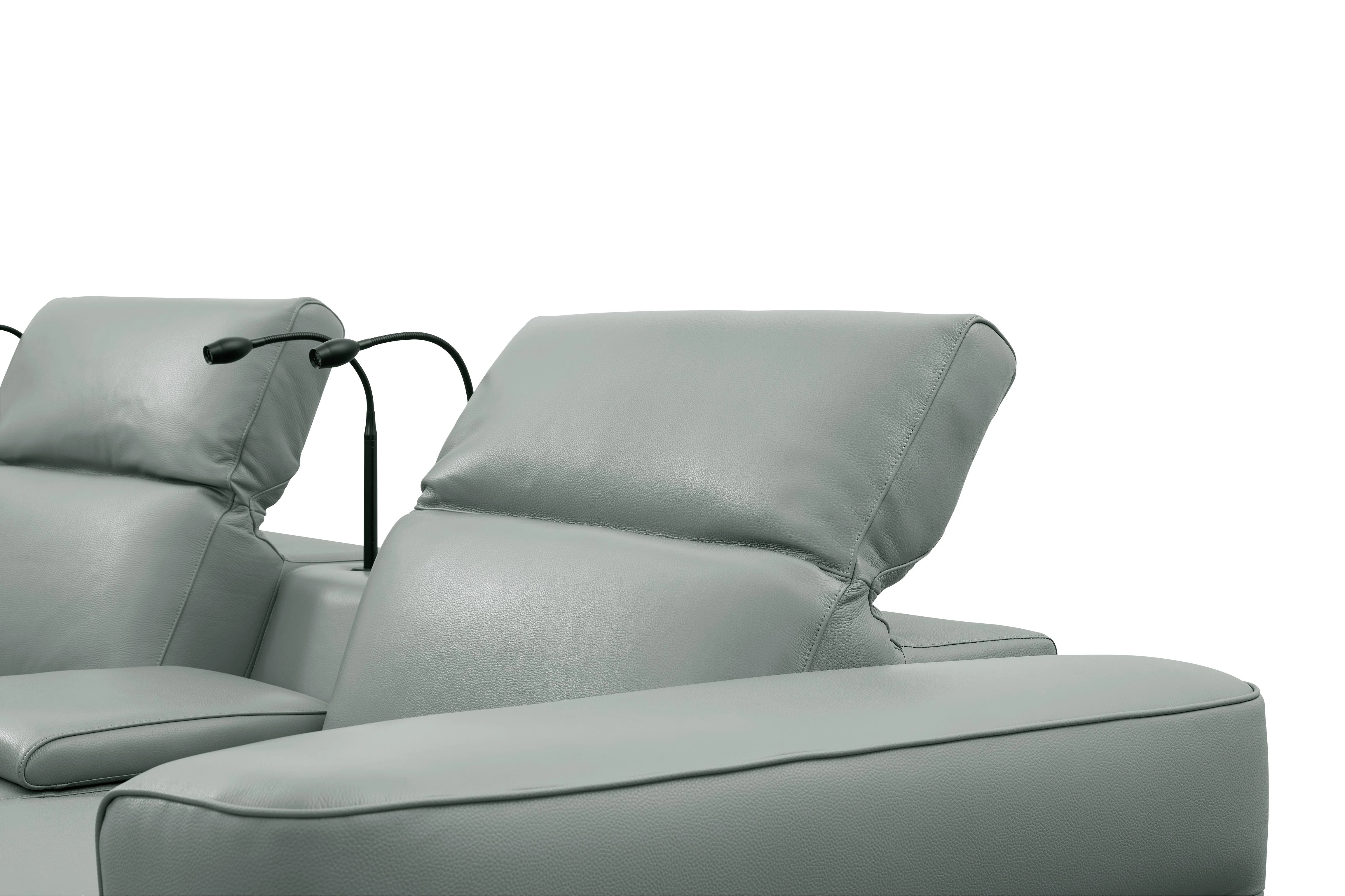 Diamante Grey 5-Piece 3 Power Recliner Row - Image 8