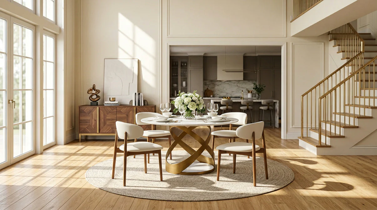Dimi (WH/BRZ) Dining Room Set
