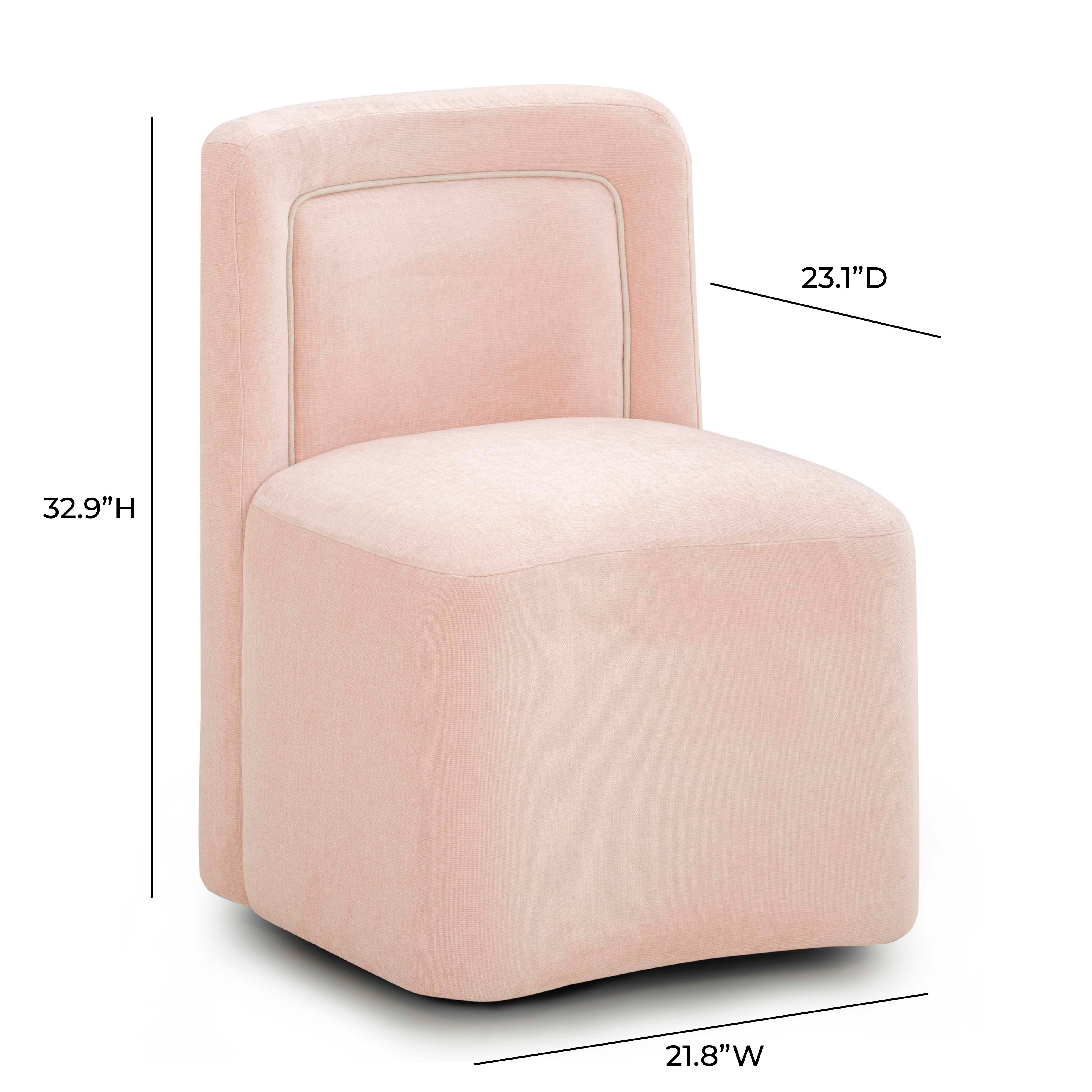 Dolce Velvet Rolling Desk Chair - Image 5