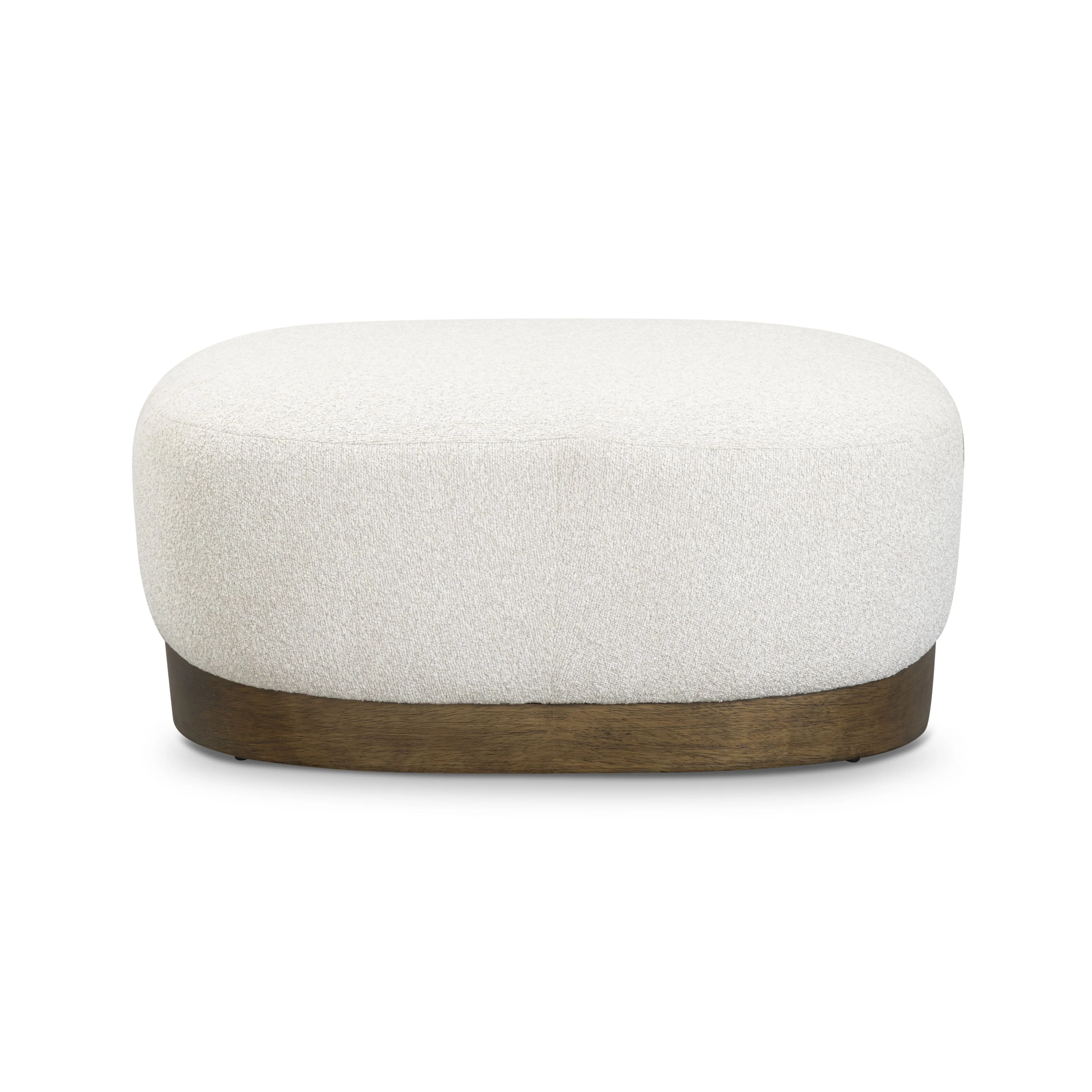 Domina Sugar Off-White Boucle Ottoman - Image 6