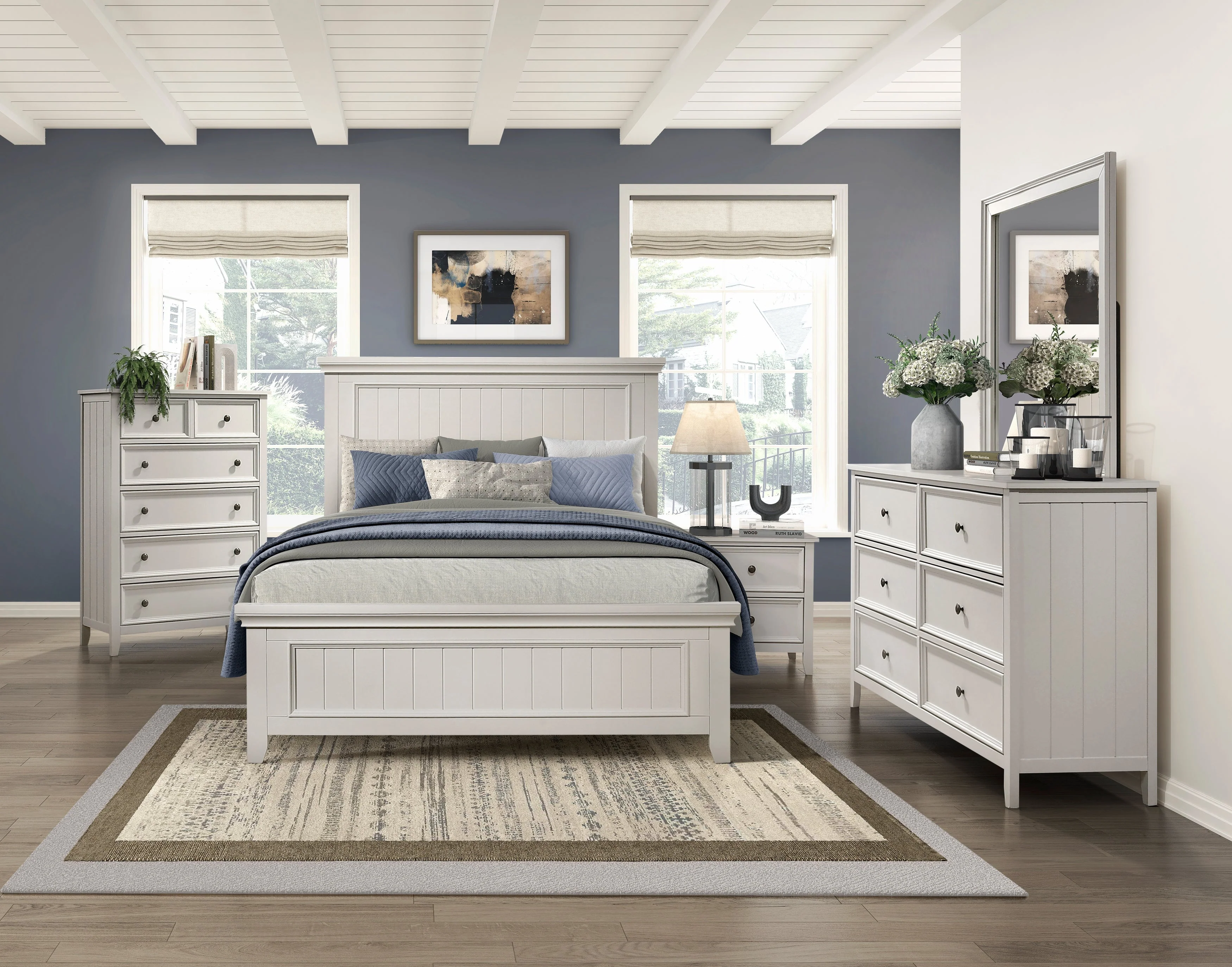 Donahue White Queen Panel Bed - Image 4