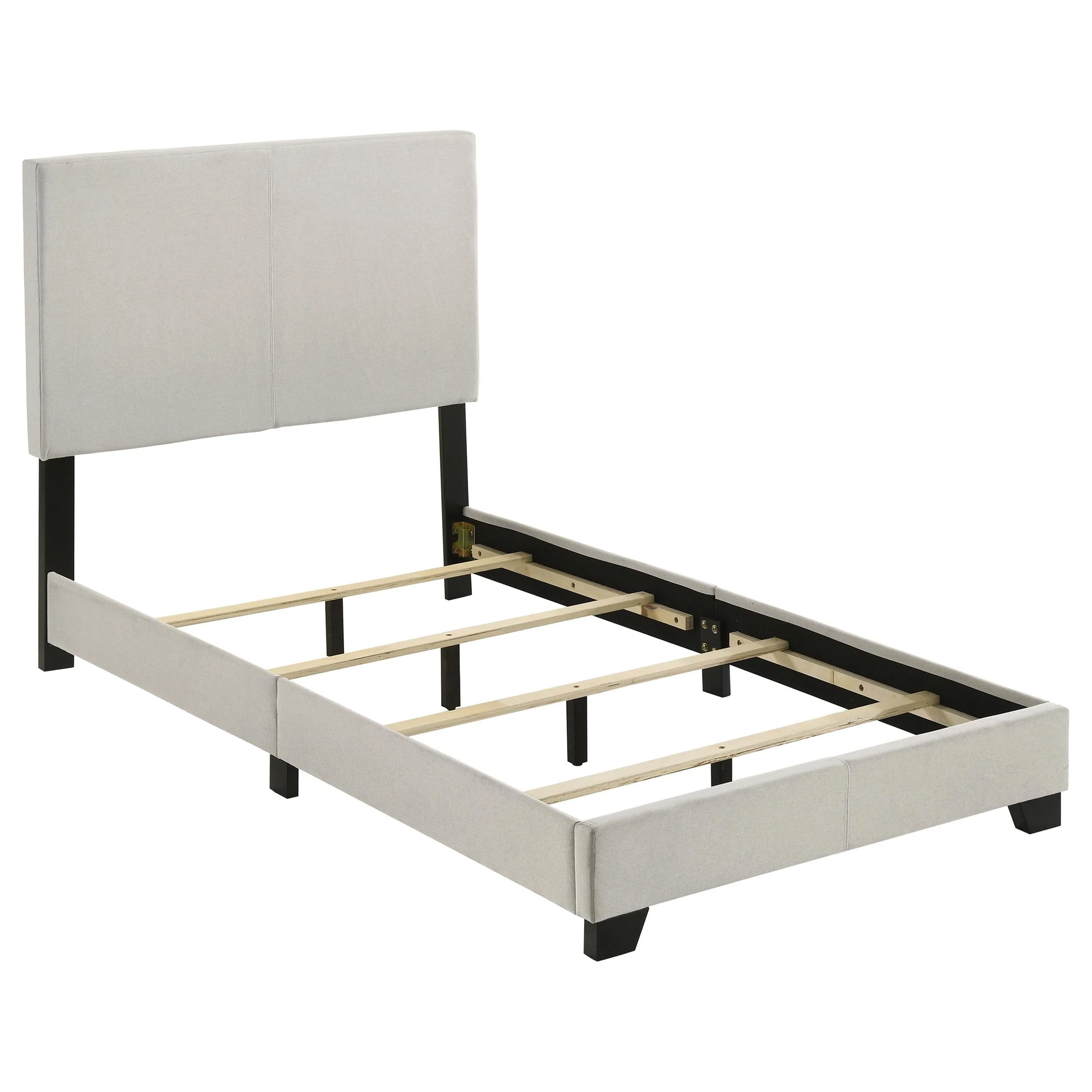 Dorian Cream Upholstered Twin Panel Bed - Image 3