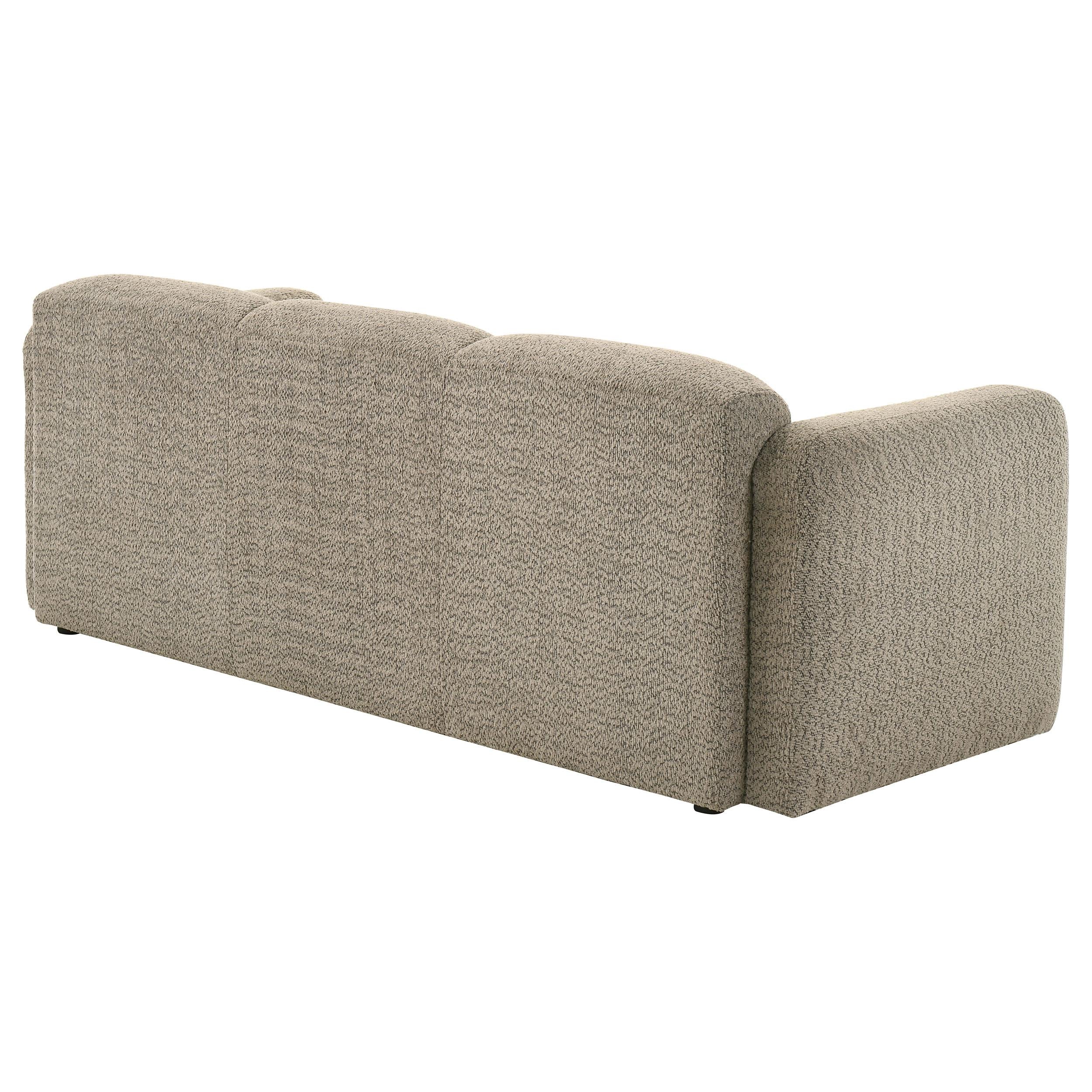 Dorset Fabric Upholstered Round Track Arm Sofa Brown - Image 7