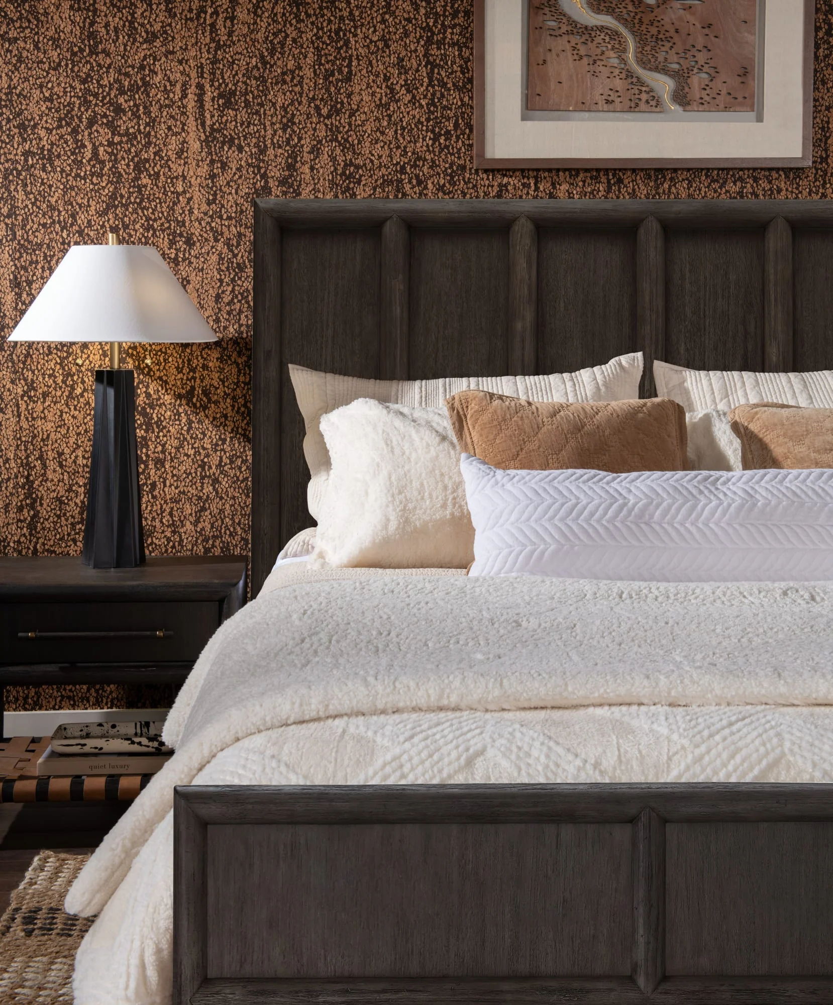 Dorsey Basalt Grey King Wooden Panel Bed - Image 12