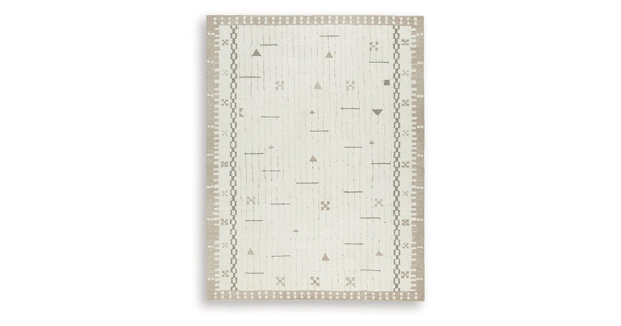 Dot Cream/Brown/Taupe Large Rug - Image 6