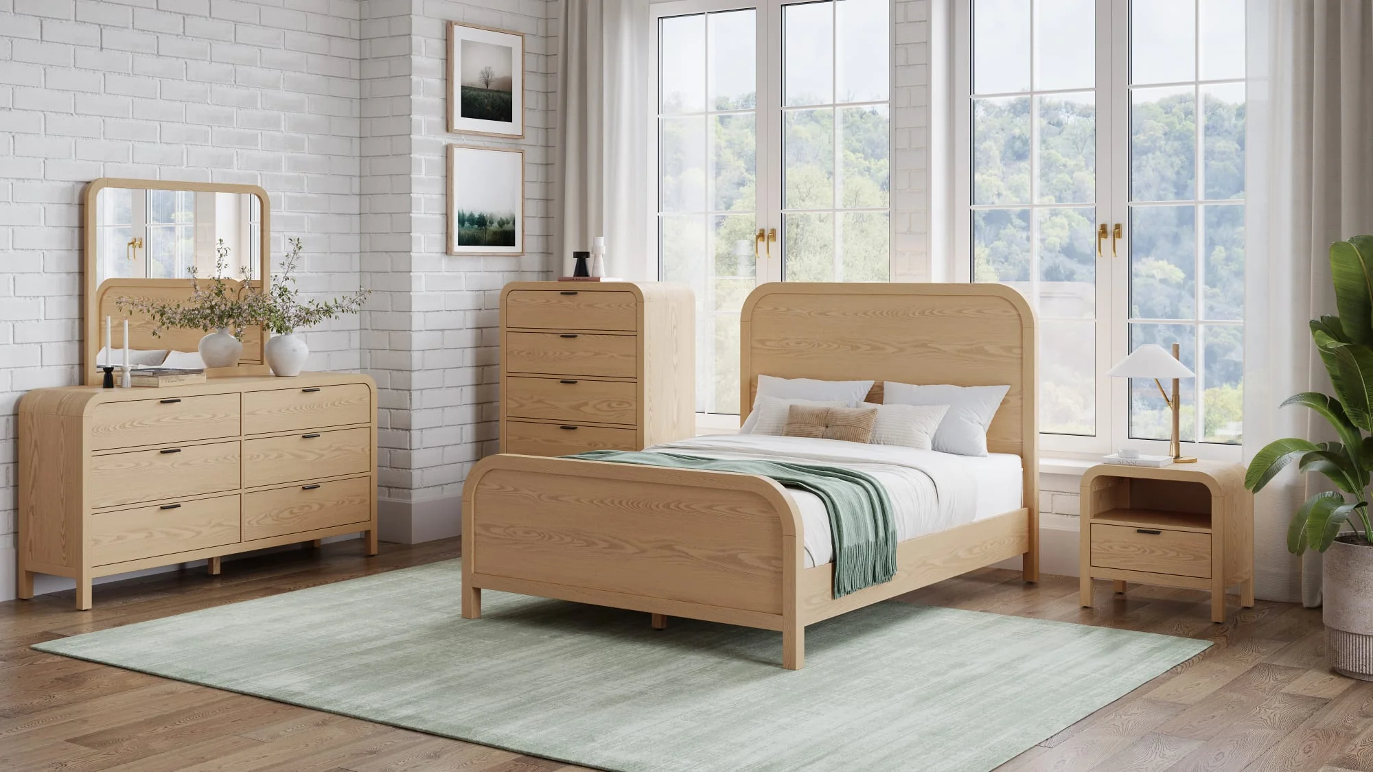 Drake Timber One Drawer Nightstand W/USB - Image 7