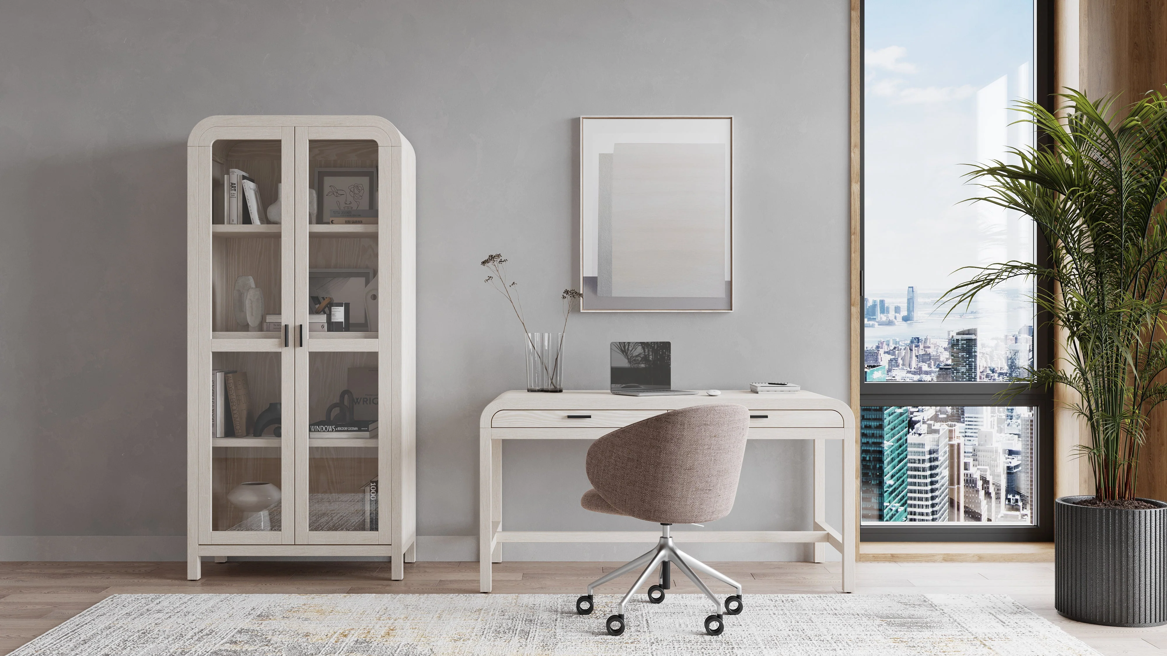 Drake Two Drawer Writing Desk in Sugar - Image 6