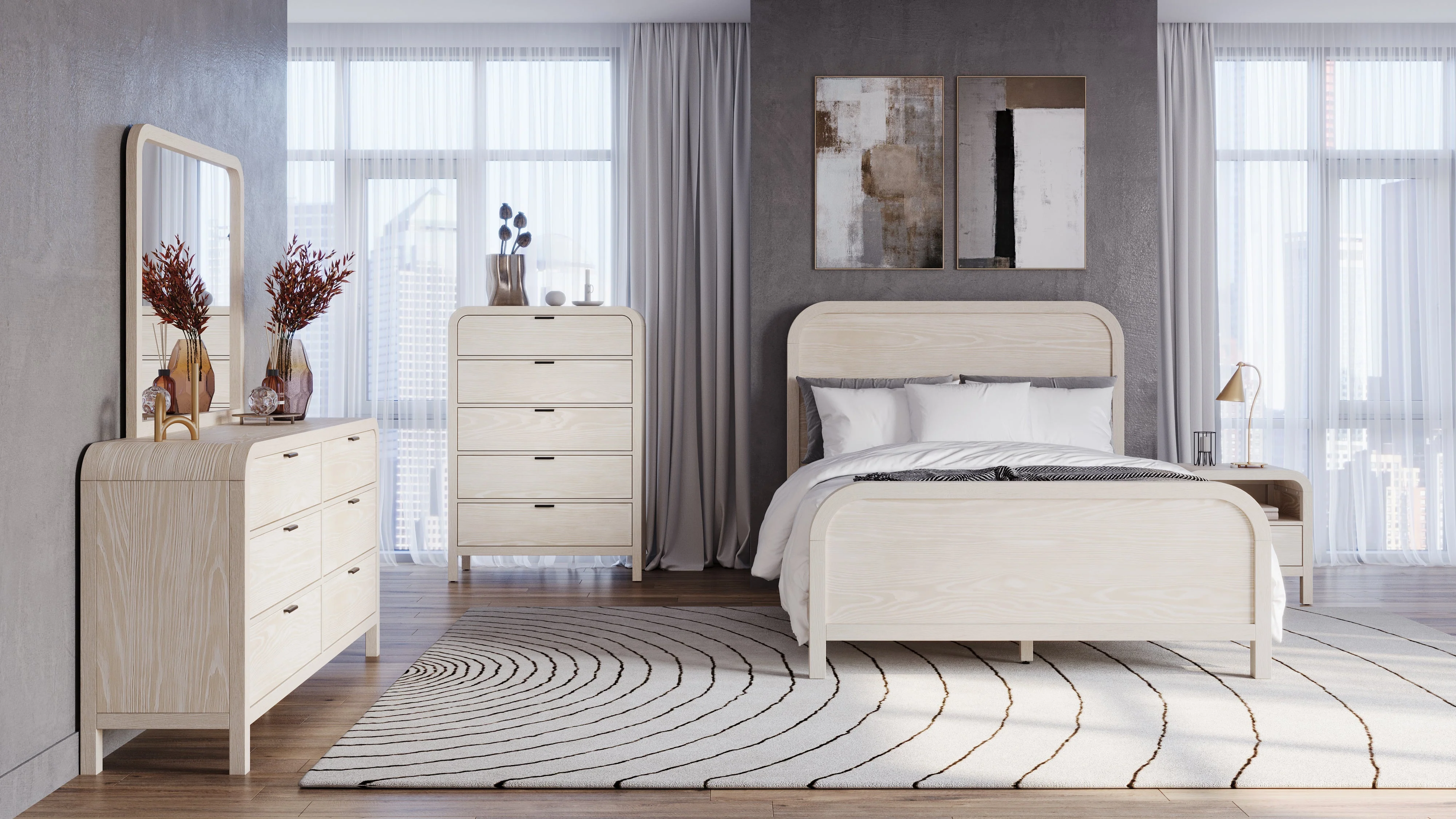Drake Wood Eastern King Platform Bed in Sugar - Image 7