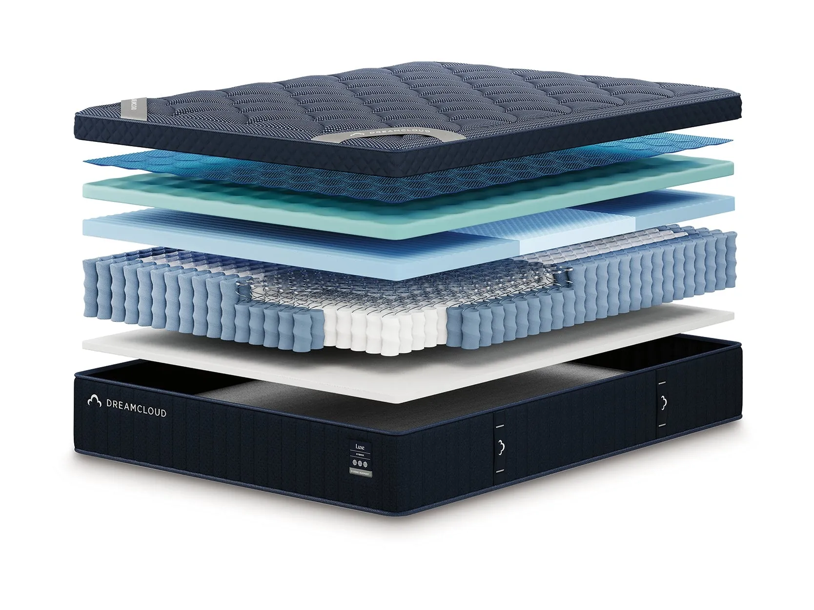 DreamCloud Luxe Hybrid Medium White Full Mattress - Image 5