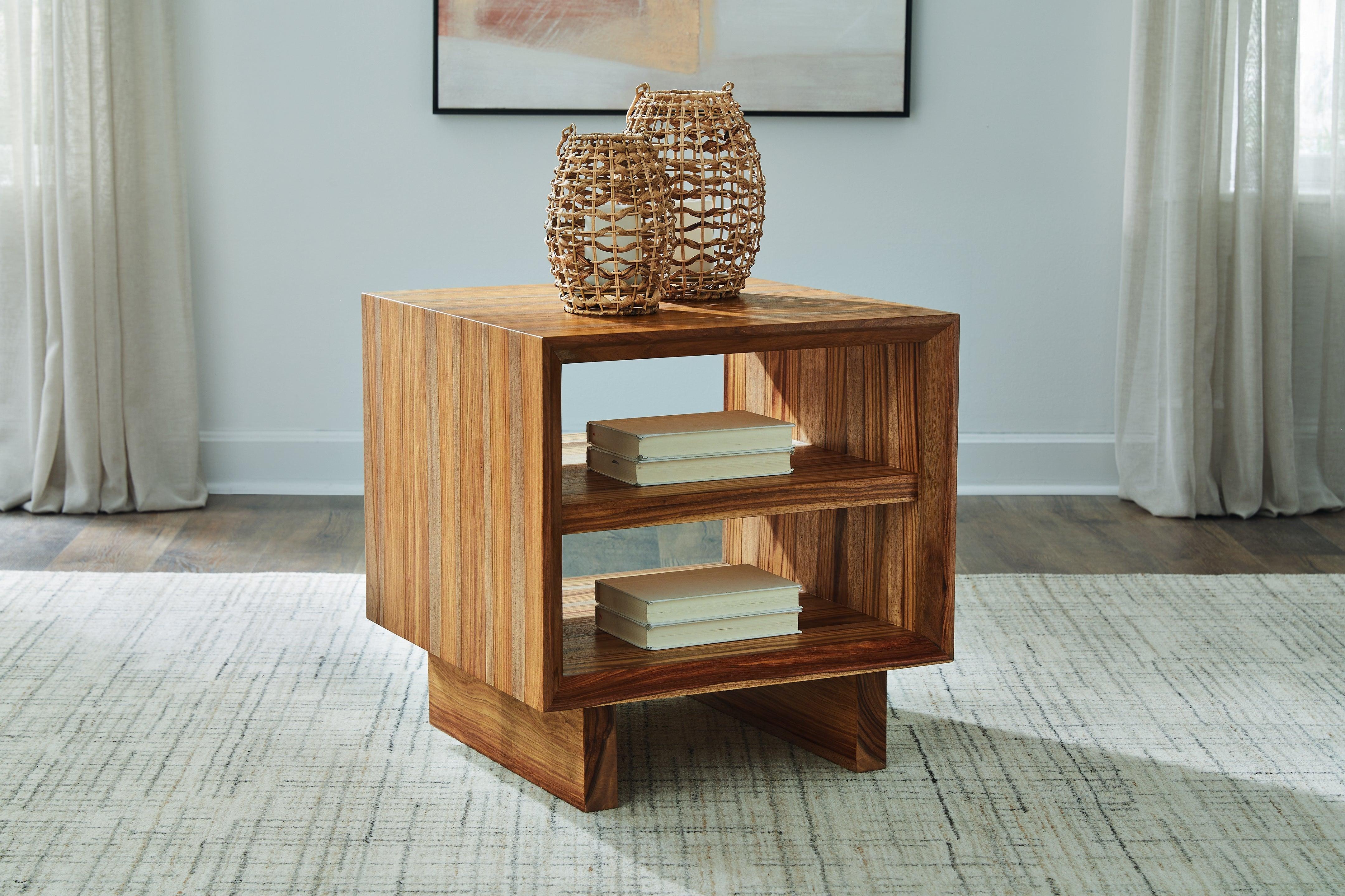 Dressonni Brown End Table - Image 6