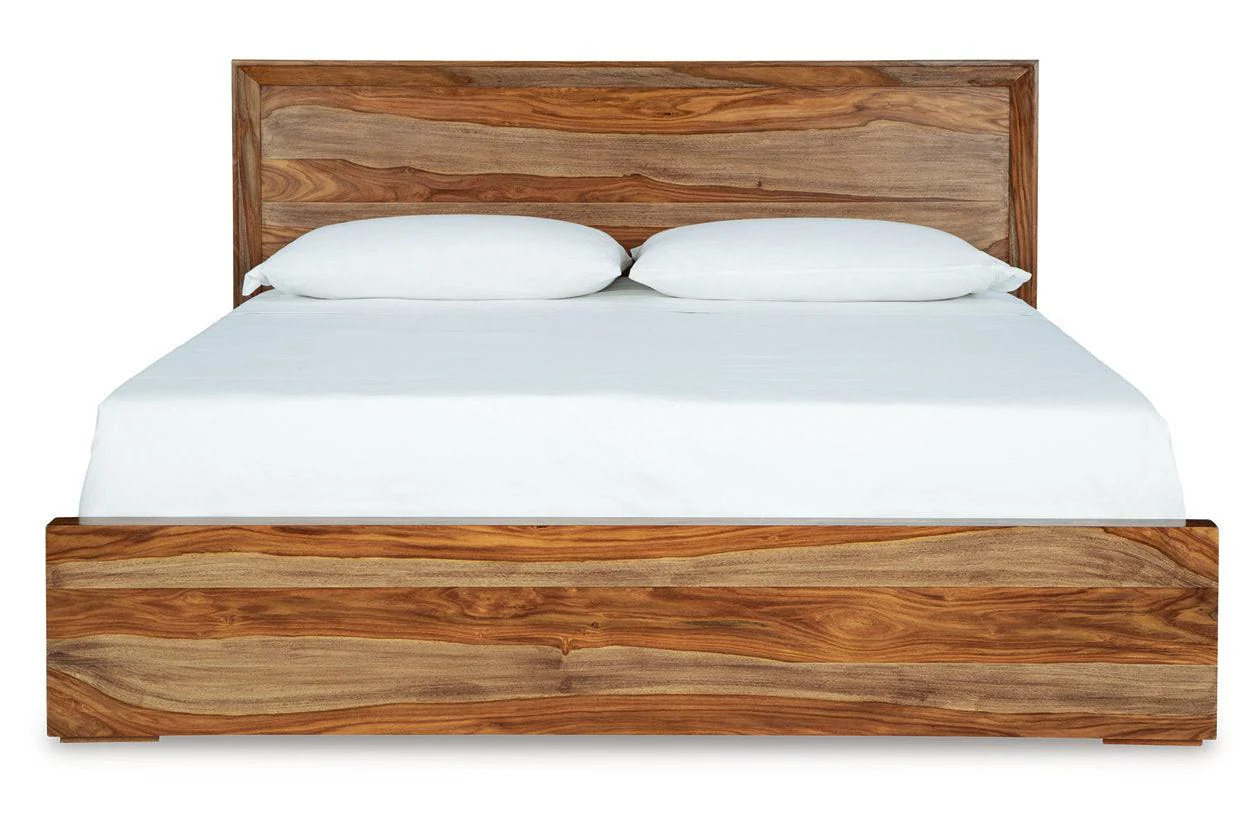 Dressonni Brown Queen Panel Bed - Image 3