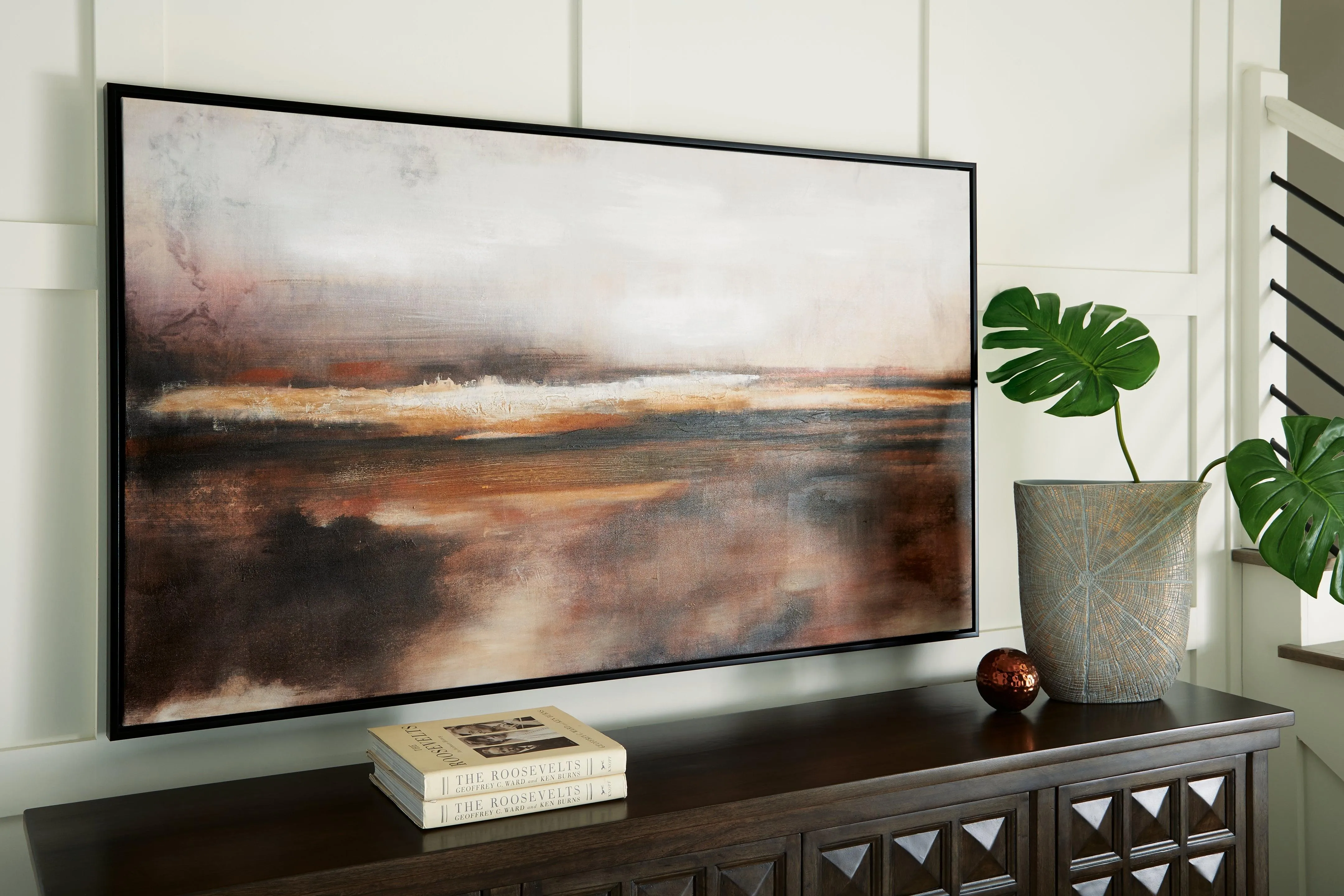 Drewland Black/Brown/Orange Wall Art - Image 6