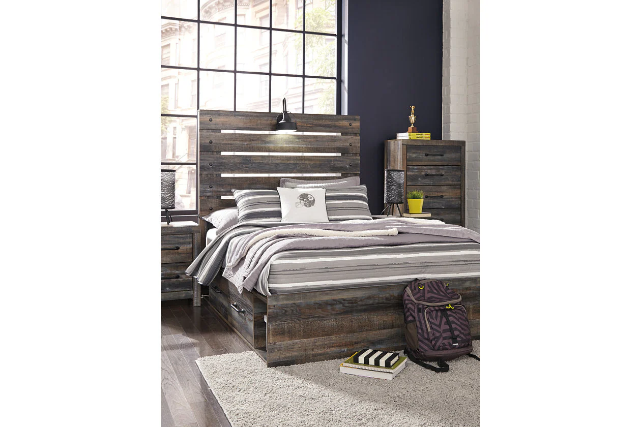 Drystan Multi Full LED Storage Platform Bed with 2 Drawers - Image 6