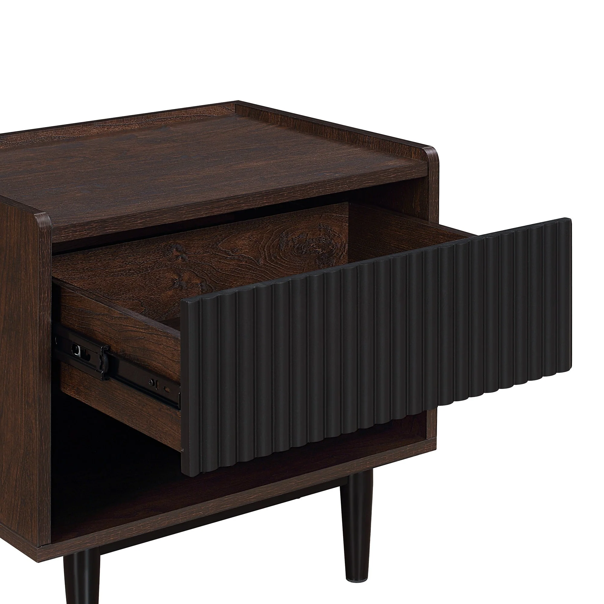 Duane Nightstand in Dark Brown and Black - Image 6