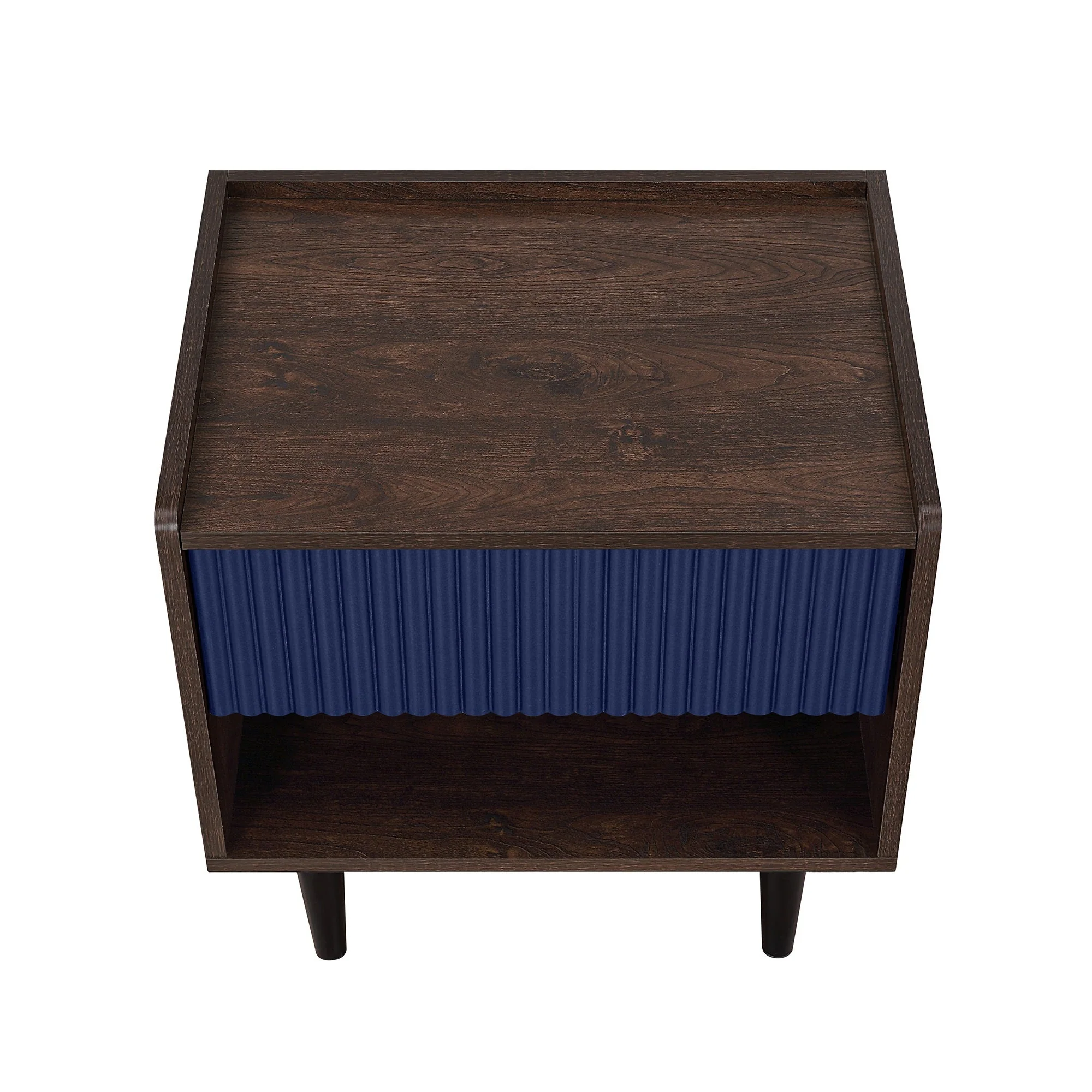 Duane Nightstand in Dark Brown and Navy Blue (set of 2) - Image 10