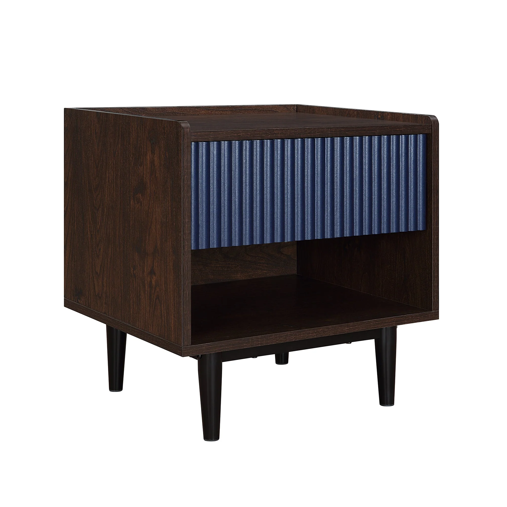 Duane Nightstand in Dark Brown and Navy Blue (set of 2) - Image 12