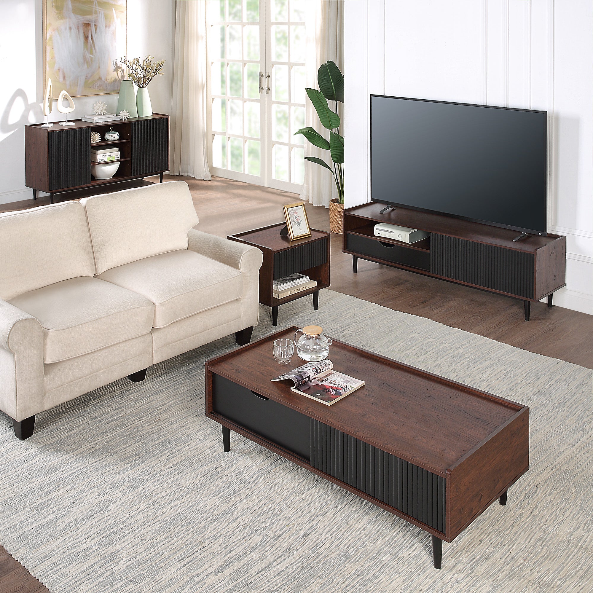 Duane Sideboard in Dark Brown and Black - Image 13