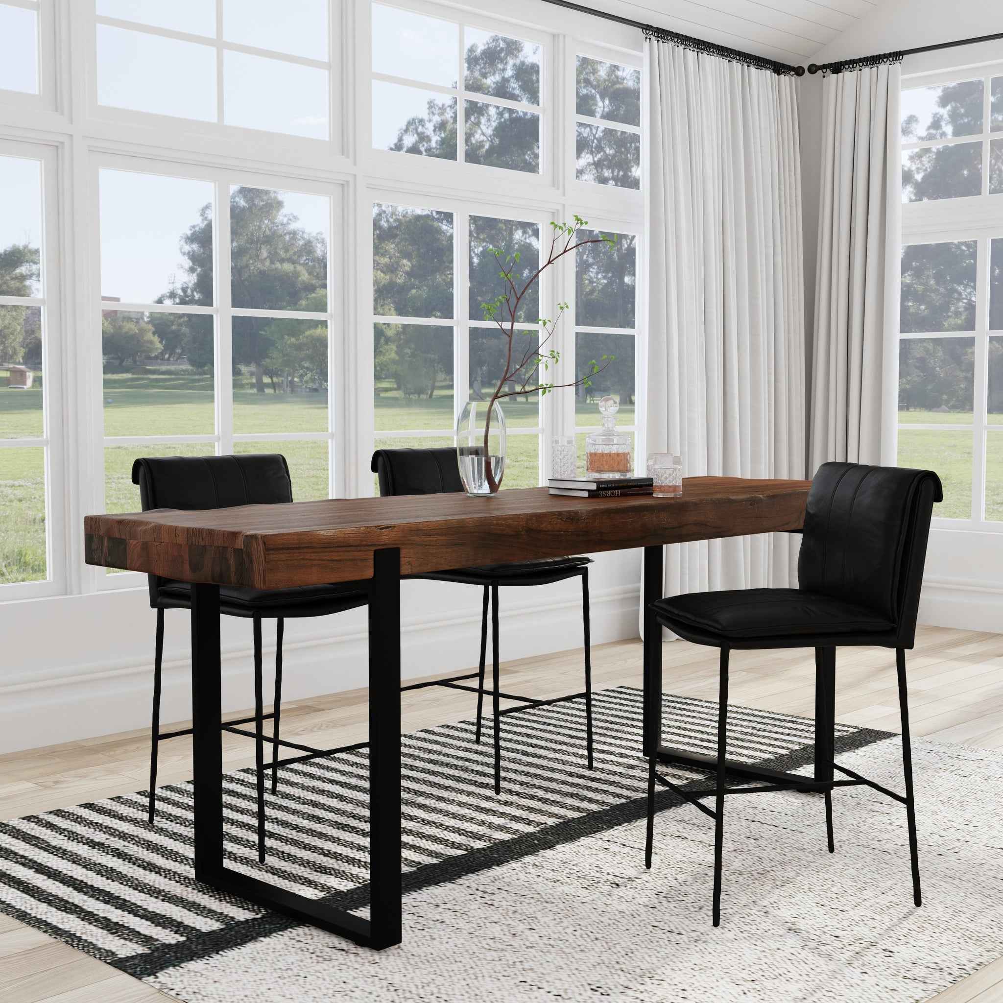 Duarte Counter Table - Rustic Brown - Image 4