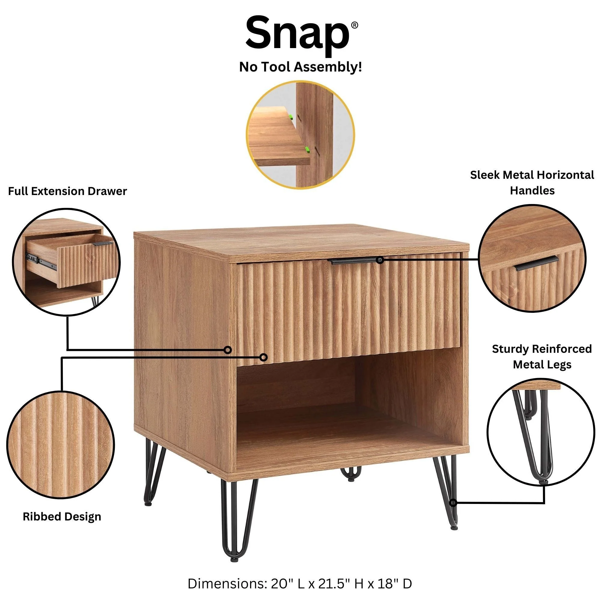 DUMBO 1.0 Nightstand in Golden Brown - Image 4