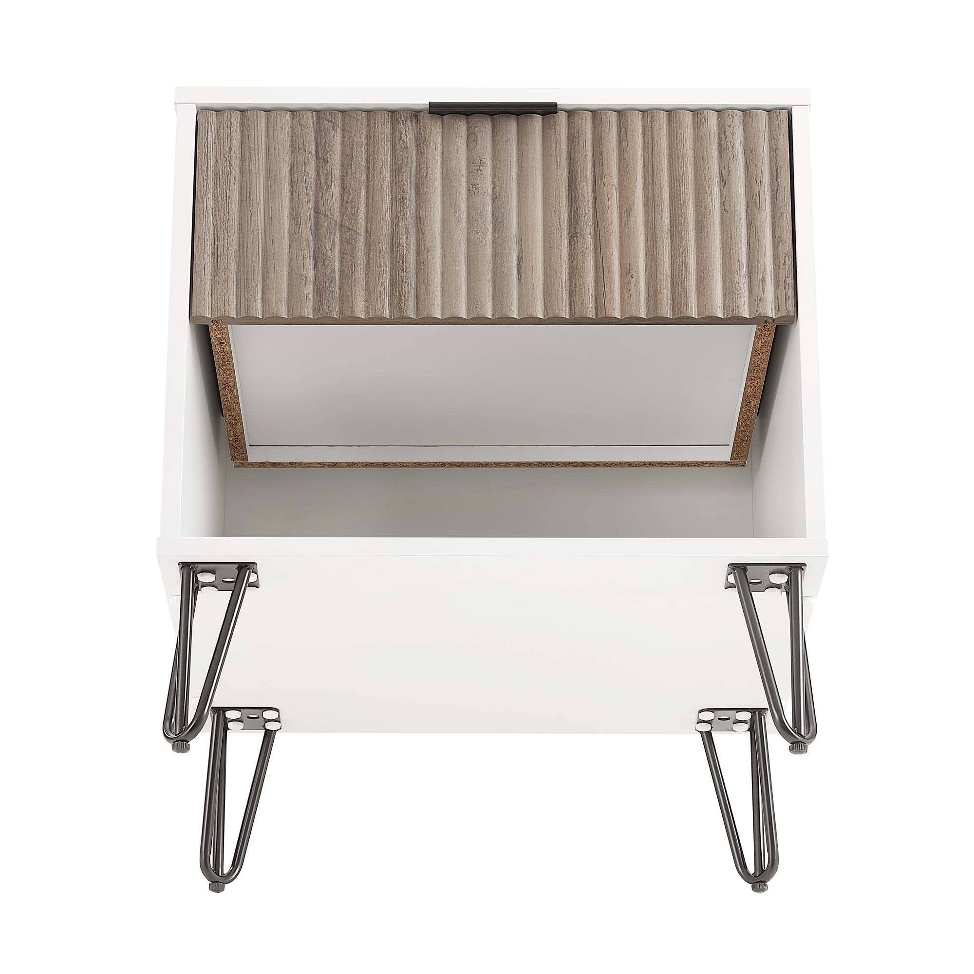 DUMBO 1.0 Nightstand in White and Rustic Grey (set of 2) - Image 11