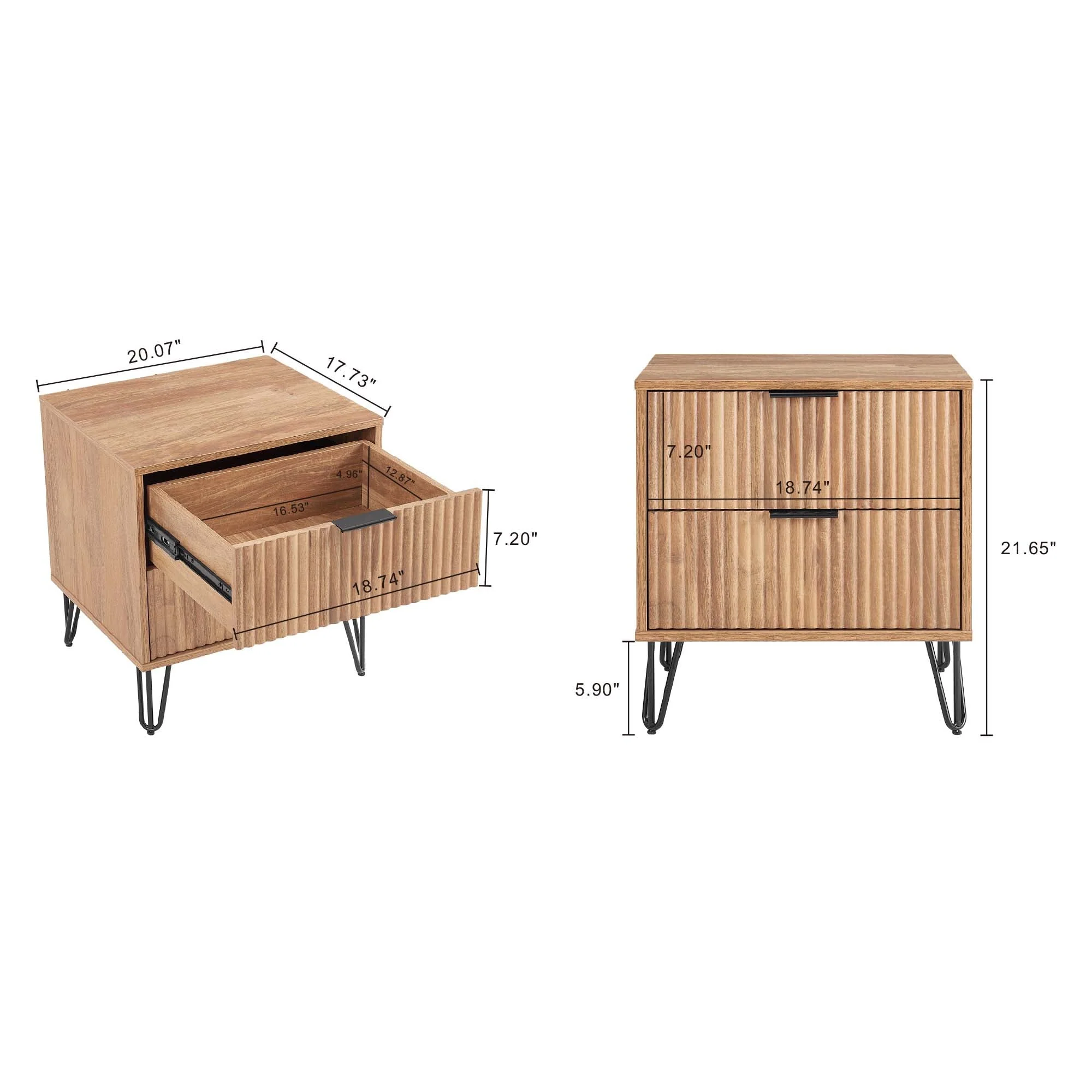 DUMBO 2.0 Nightstand in Golden Brown (set of 2) - Image 3