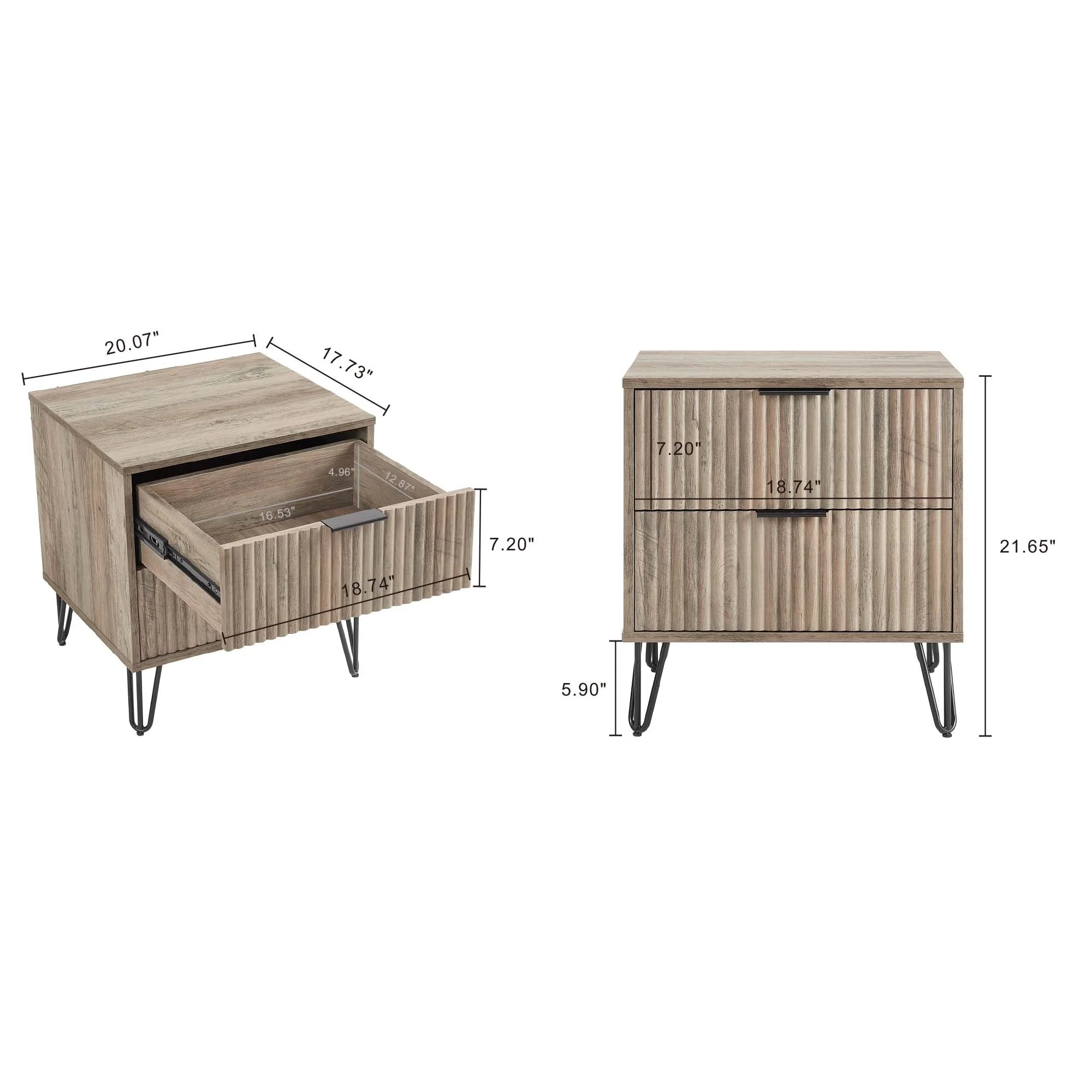 DUMBO 2.0 Nightstand in Rustic Grey (set of 2) - Image 3