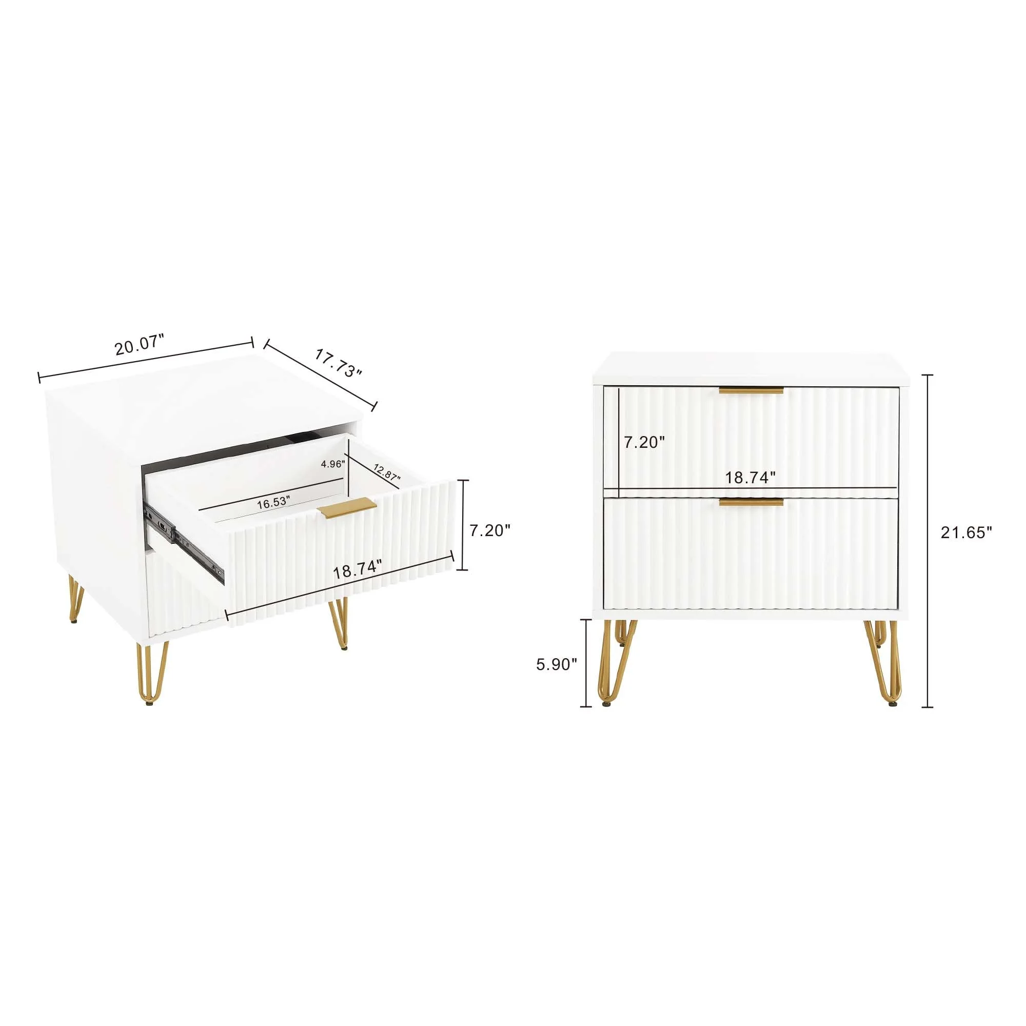 DUMBO 2.0 Nightstand in White - Image 3